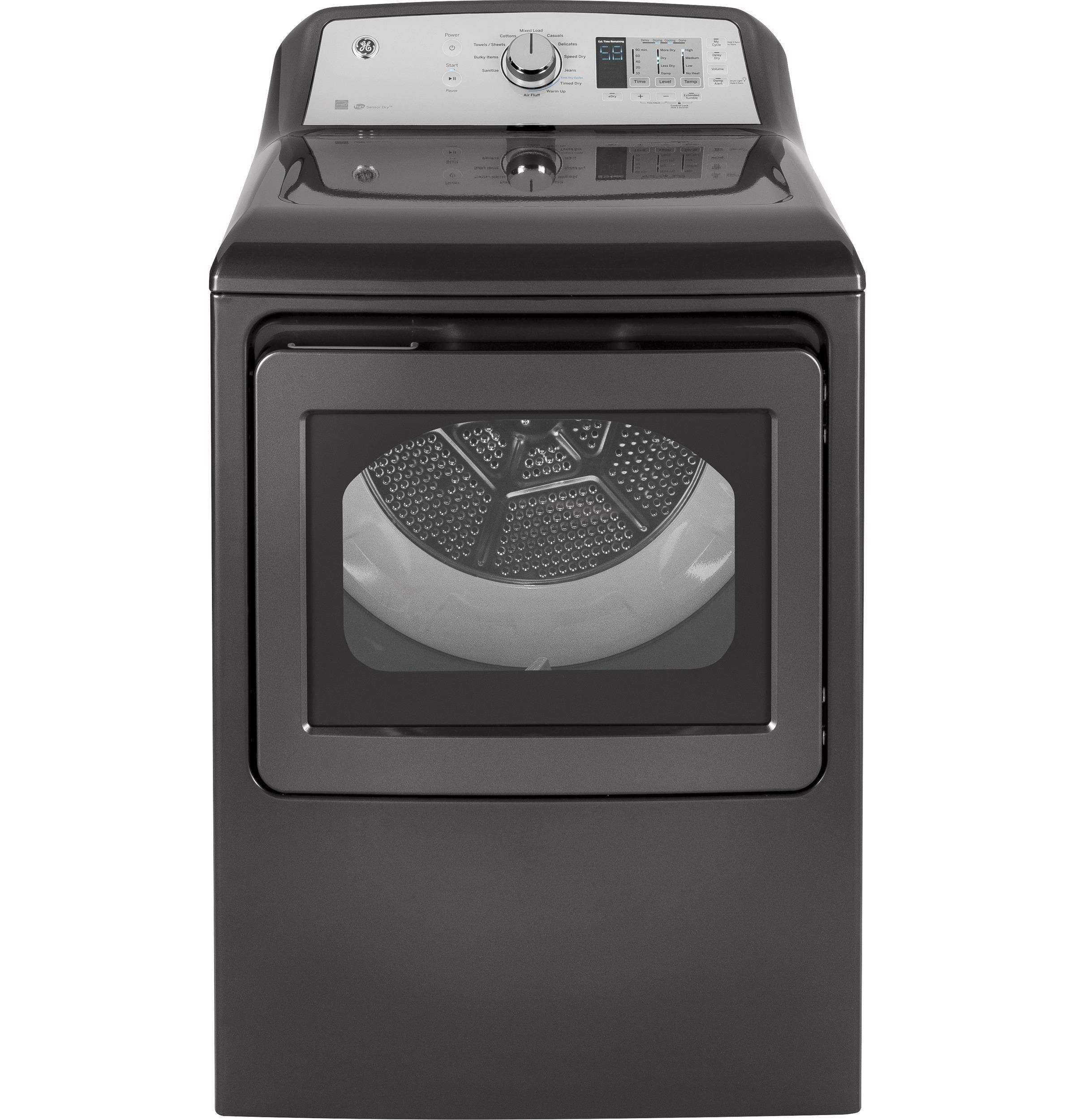 Ge Appliances GTD65EBPLDG Ge 7.4 Cu. Ft. Capacity Aluminized Alloy Drum Electric Dryer With He Sensor Dry