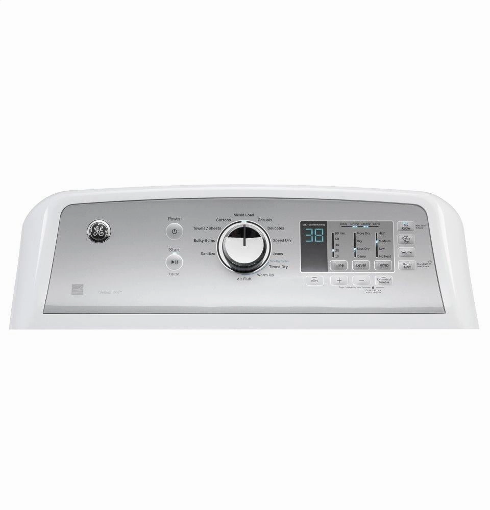 Ge Appliances GTD65EBSJWS Ge 7.4 Cu. Ft. Capacity Aluminized Alloy Drum Electric Dryer With Sensor Dry