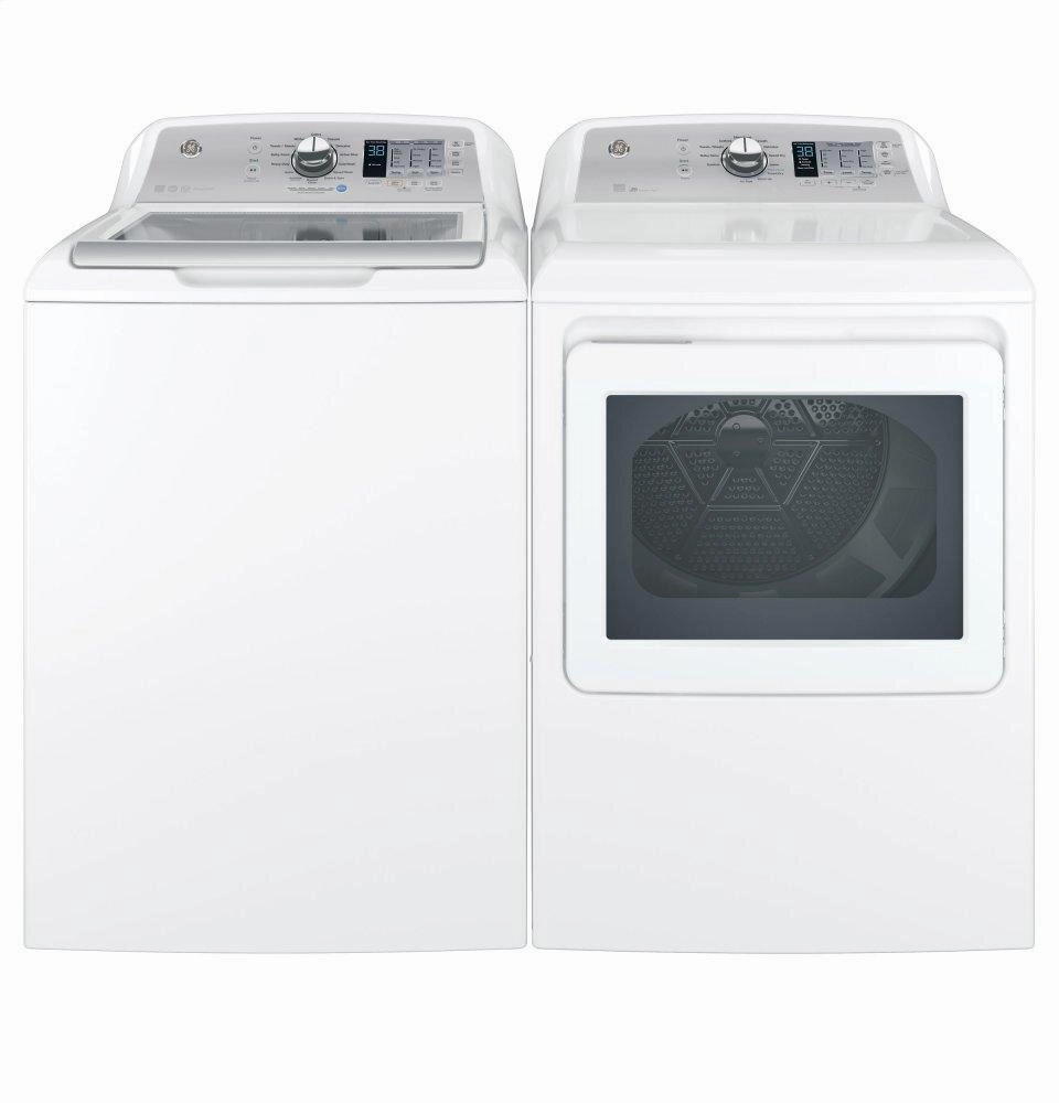 Ge Appliances GTD65GBSJWS Ge 7.4 Cu. Ft. Capacity Aluminized Alloy Drum Gas Dryer With Sensor Dry