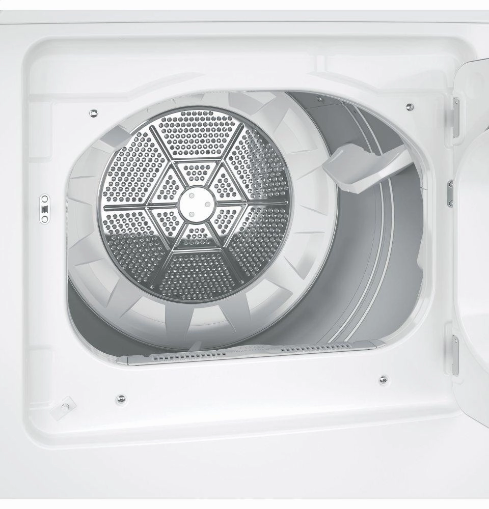 Ge Appliances GTD65GBSJWS Ge 7.4 Cu. Ft. Capacity Aluminized Alloy Drum Gas Dryer With Sensor Dry