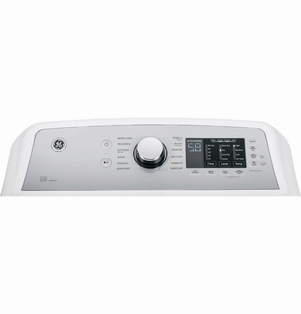 Ge Appliances GTD72GBSNWS Ge 7.4 Cu. Ft. Capacity Aluminized Alloy Drum Gas Dryer With Sanitize Cycle And Sensor Dry