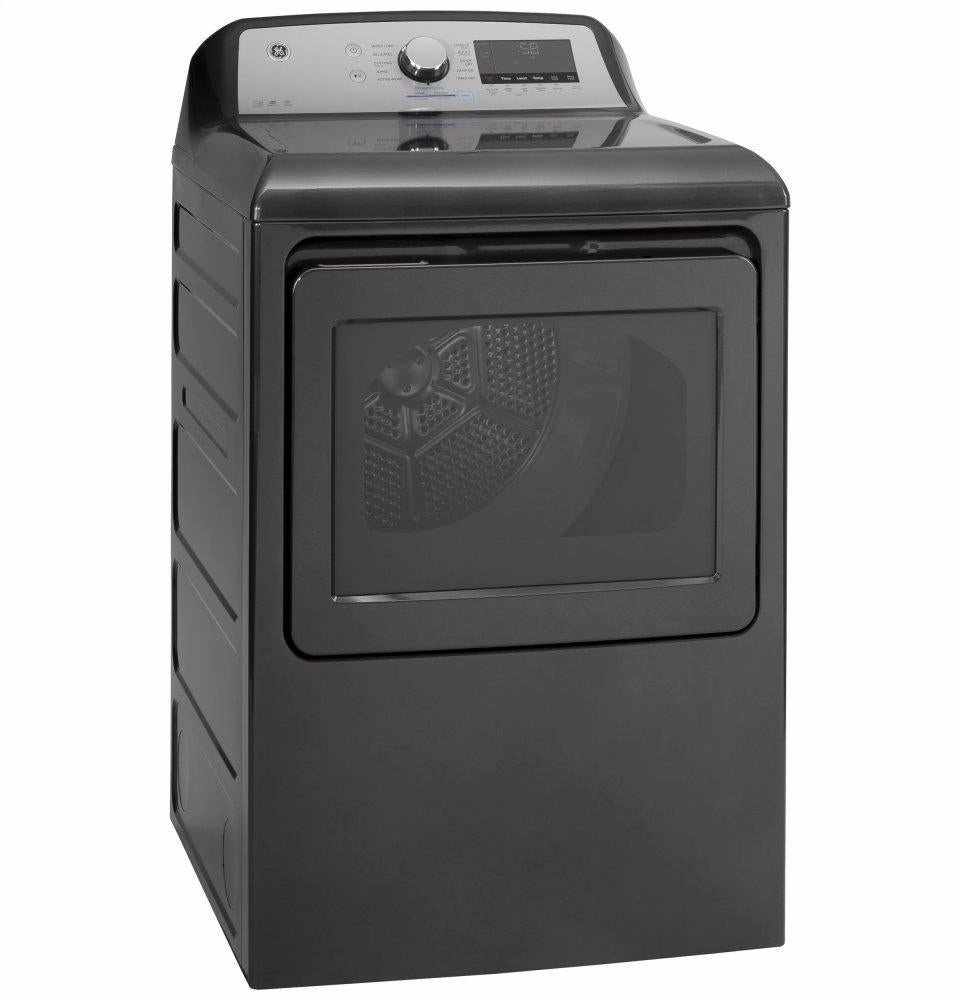Ge Appliances GTD84ECPNDG Ge 7.4 Cu. Ft. Capacity Smart Aluminized Alloy Drum Electric Dryer With Sanitize Cycle And Sensor Dry