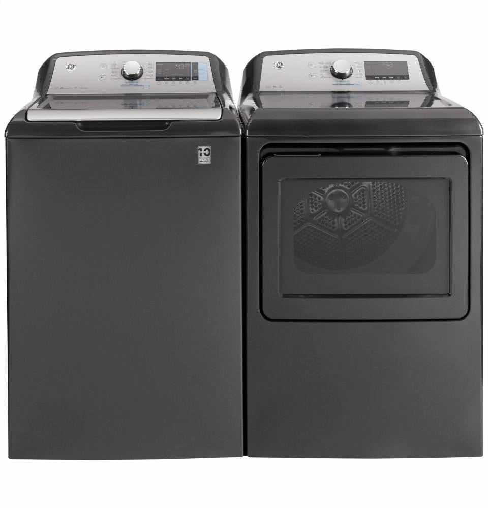 Ge Appliances GTD84ECPNDG Ge 7.4 Cu. Ft. Capacity Smart Aluminized Alloy Drum Electric Dryer With Sanitize Cycle And Sensor Dry