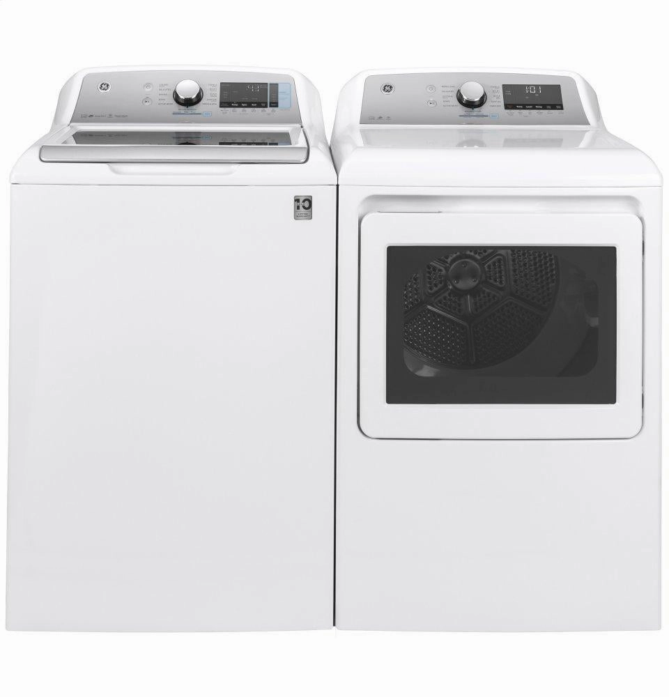 Ge Appliances GTD84GCSNWS Ge 7.4 Cu. Ft. Capacity Smart Aluminized Alloy Drum Gas Dryer With Sanitize Cycle And Sensor Dry