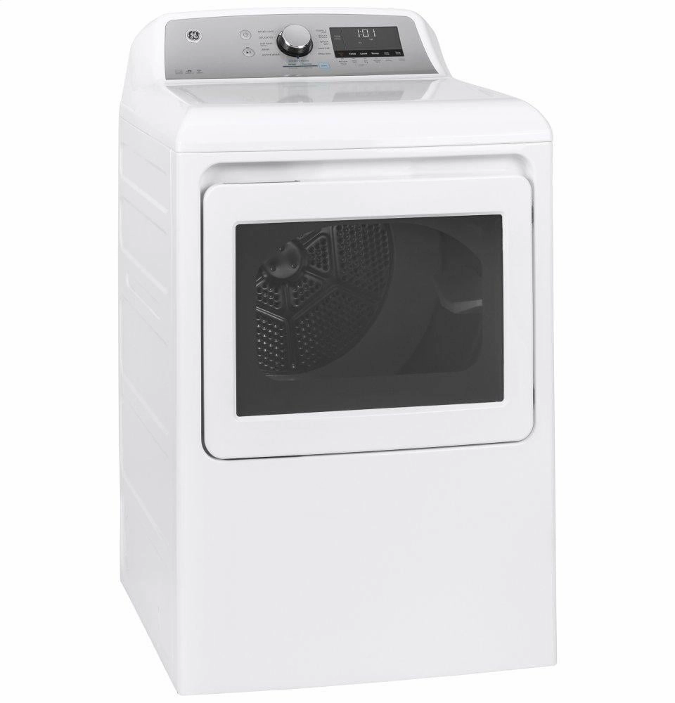 Ge Appliances GTD84GCSNWS Ge 7.4 Cu. Ft. Capacity Smart Aluminized Alloy Drum Gas Dryer With Sanitize Cycle And Sensor Dry