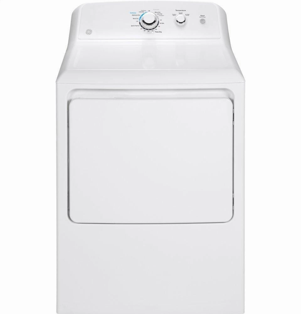 Ge Appliances GTX33GASKWW Ge 6.2 Cu. Ft. Capacity Aluminized Alloy Drum Gas Dryer