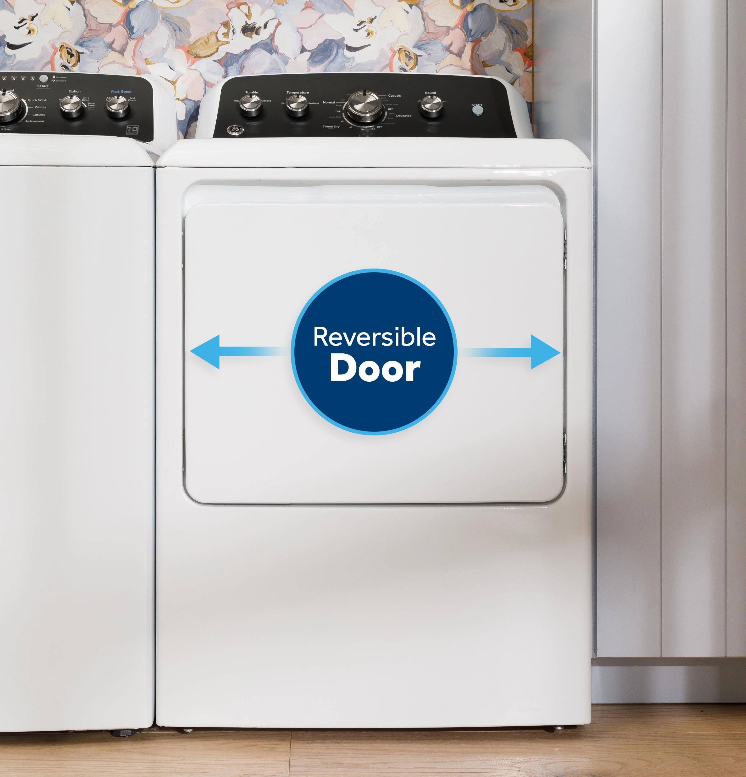 Ge Appliances GTX38EASWWS Ge 6.2 Cu. Ft. Capacity&#X00A0;Electric Dryer With Up To 120 Ft. Venting And Shallow Depth&#X200B;