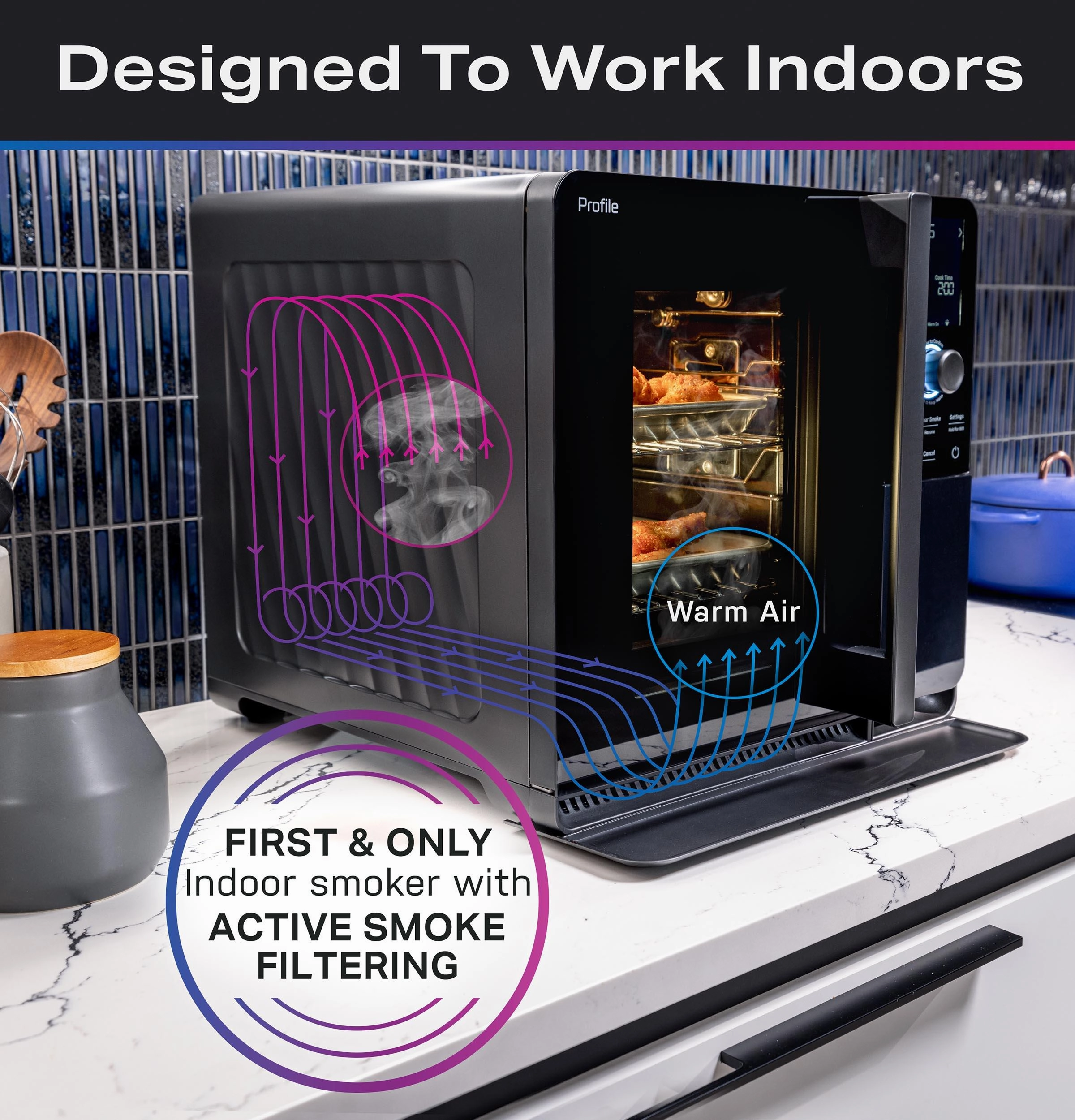 Ge Appliances P9SBAAS6VBB Ge Profile&#8482; Smart Indoor Smoker