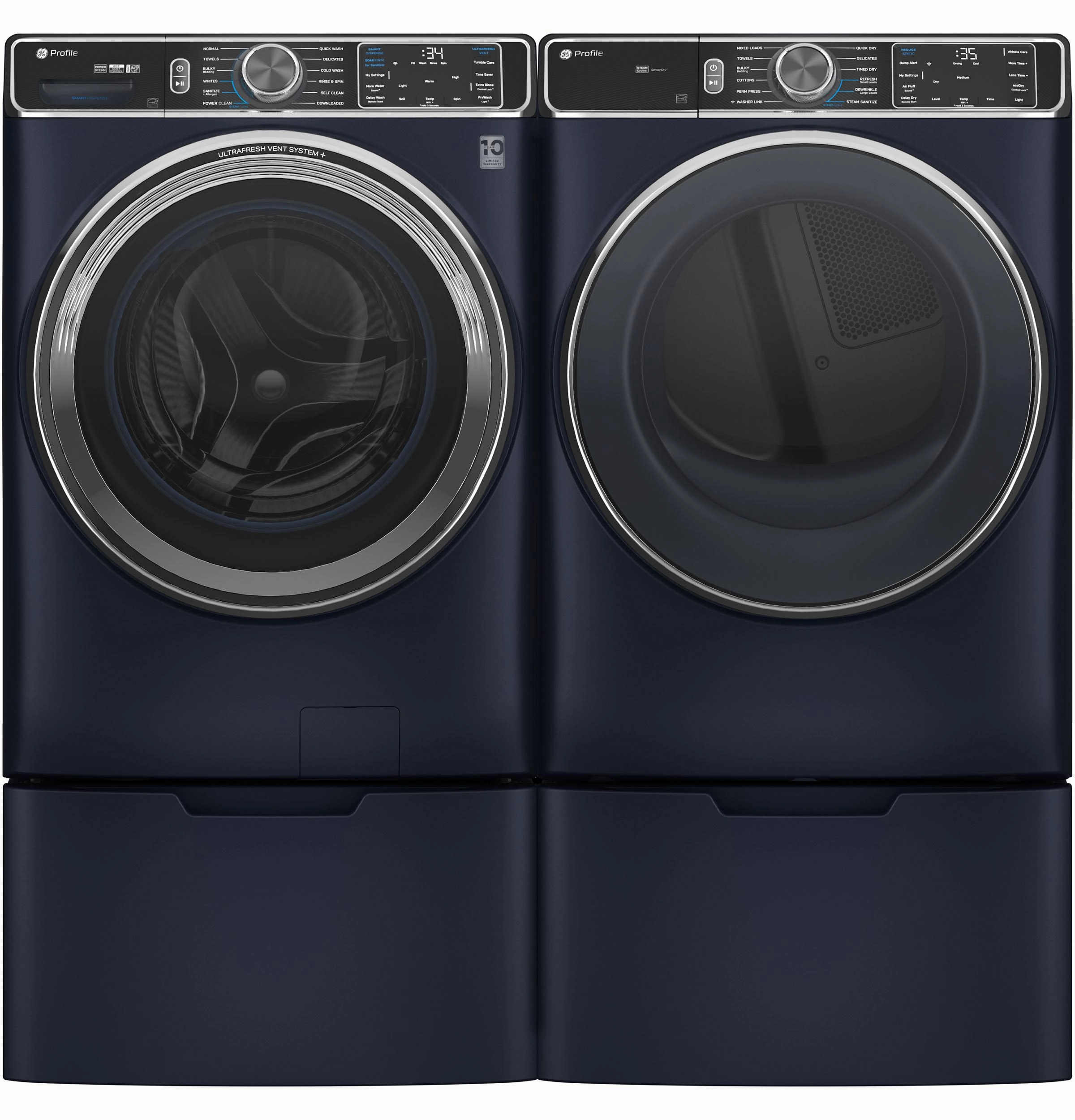 Ge Appliances PFD87ESPVRS Ge Profile&#8482; 7.8 Cu. Ft. Capacity Smart Front Load Electric Dryer With Steam And Sanitize Cycle