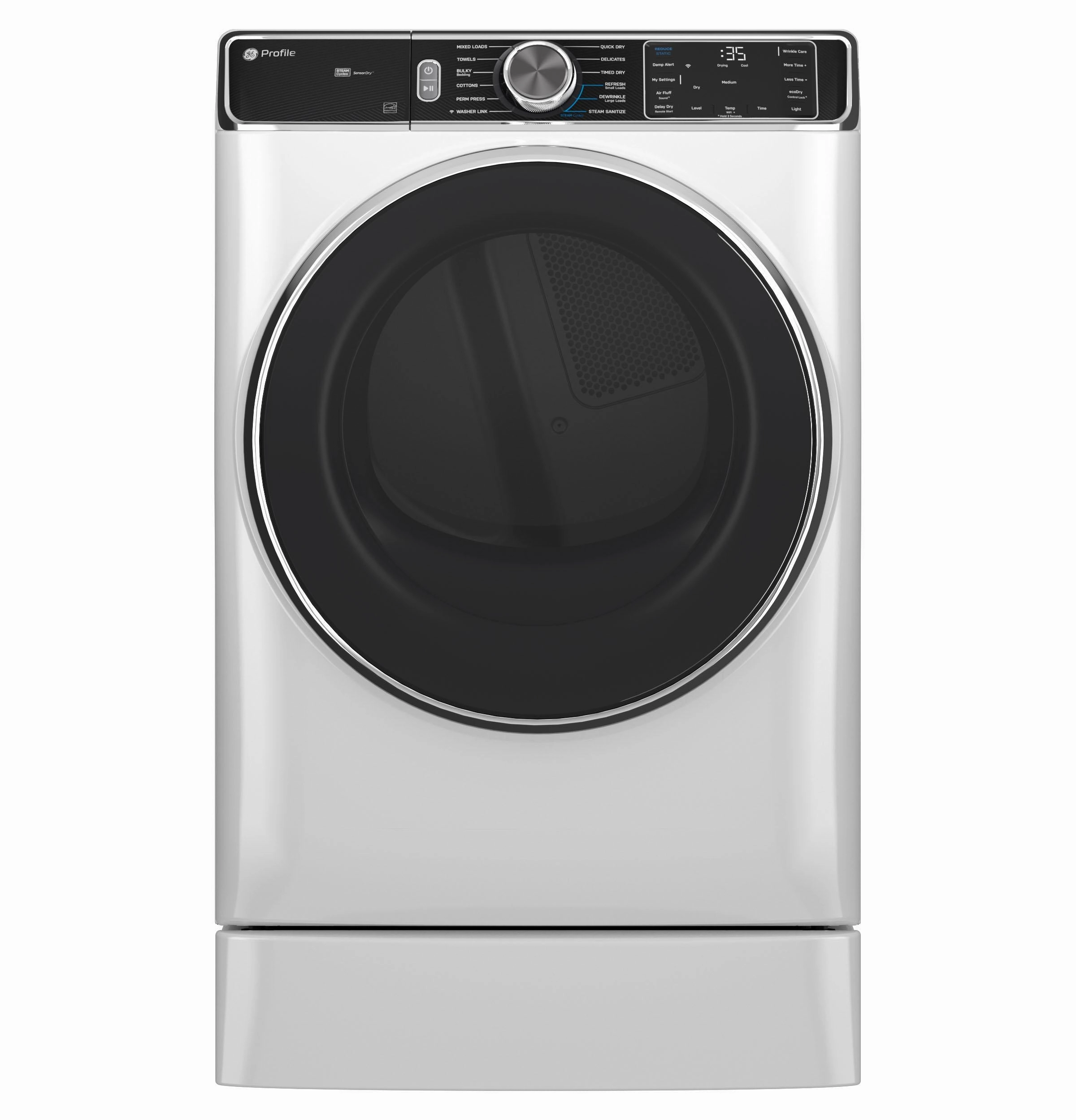 Ge Appliances PFD87ESSVWW Ge Profile&#8482; 7.8 Cu. Ft. Capacity Smart Front Load Electric Dryer With Steam And Sanitize Cycle