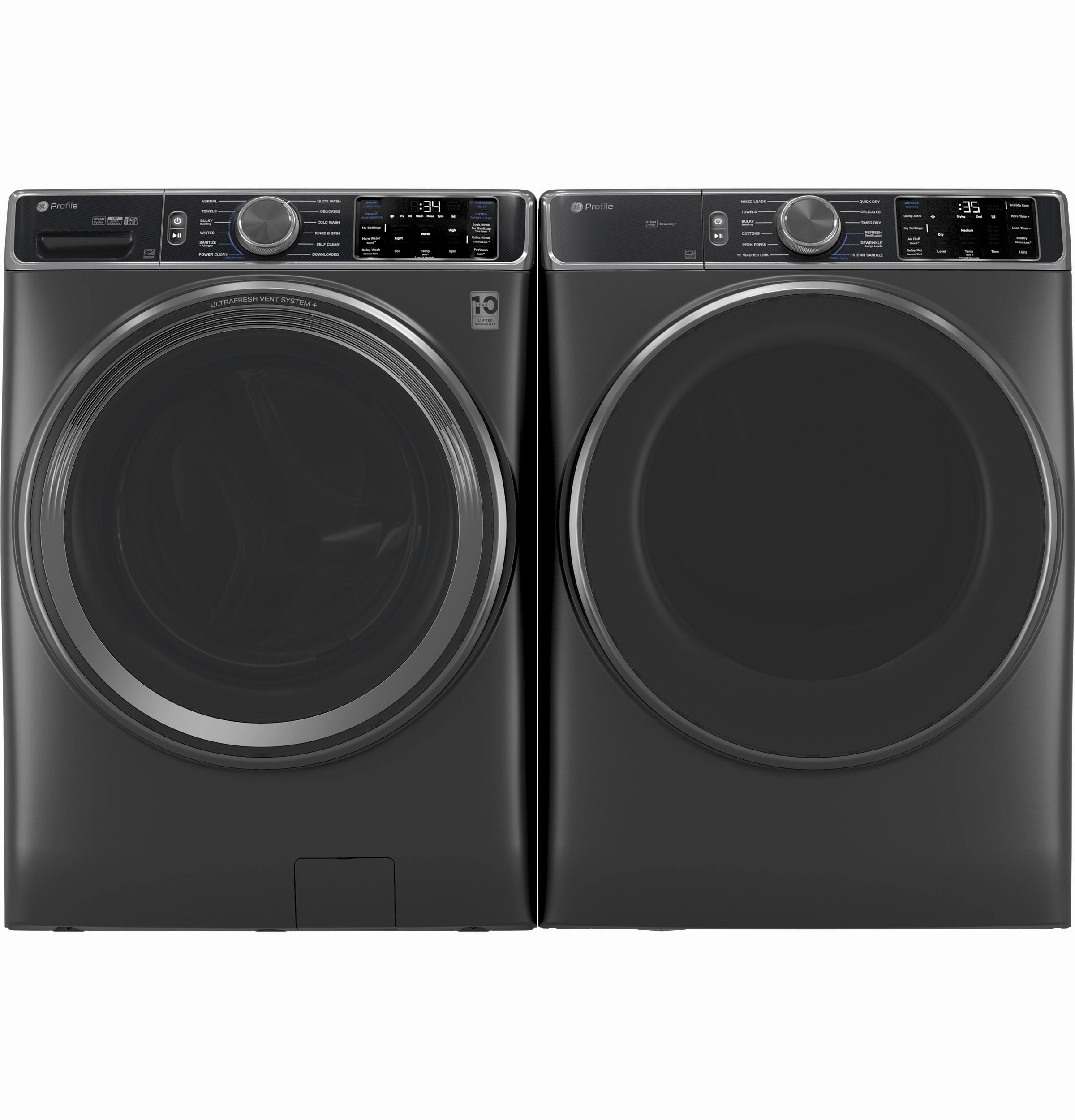 Ge Appliances PFD95ESPWDS Ge Profile&#8482; Energy Star 7.8 Cu. Ft. Capacity Smart Front Load Electric Dryer With Steam And Sanitize Cycle