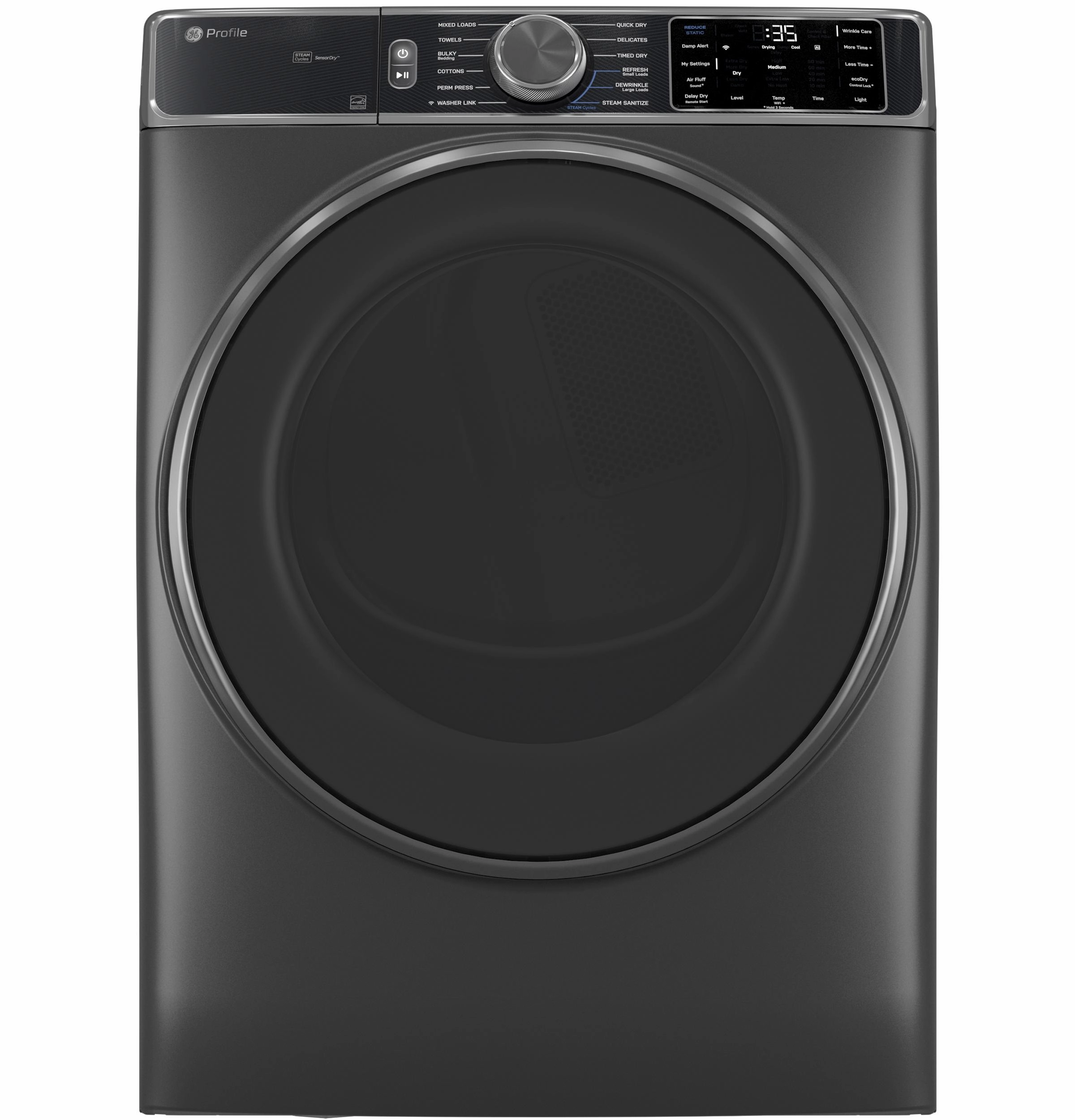 Ge Appliances PFD95ESPWDS Ge Profile&#8482; Energy Star 7.8 Cu. Ft. Capacity Smart Front Load Electric Dryer With Steam And Sanitize Cycle