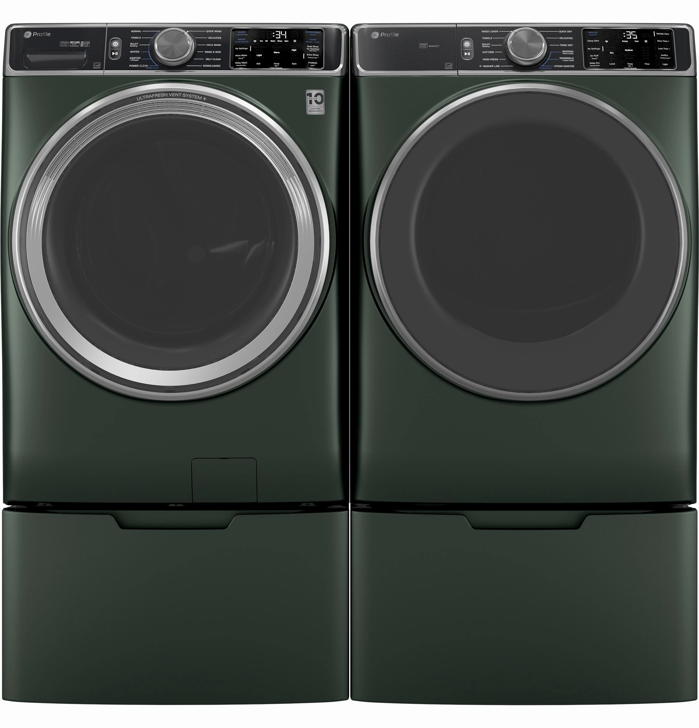 Ge Appliances PFD95ESPWGN Ge Profile&#8482; Energy Star 7.8 Cu. Ft. Capacity Smart Front Load Electric Dryer With Steam And Sanitize Cycle