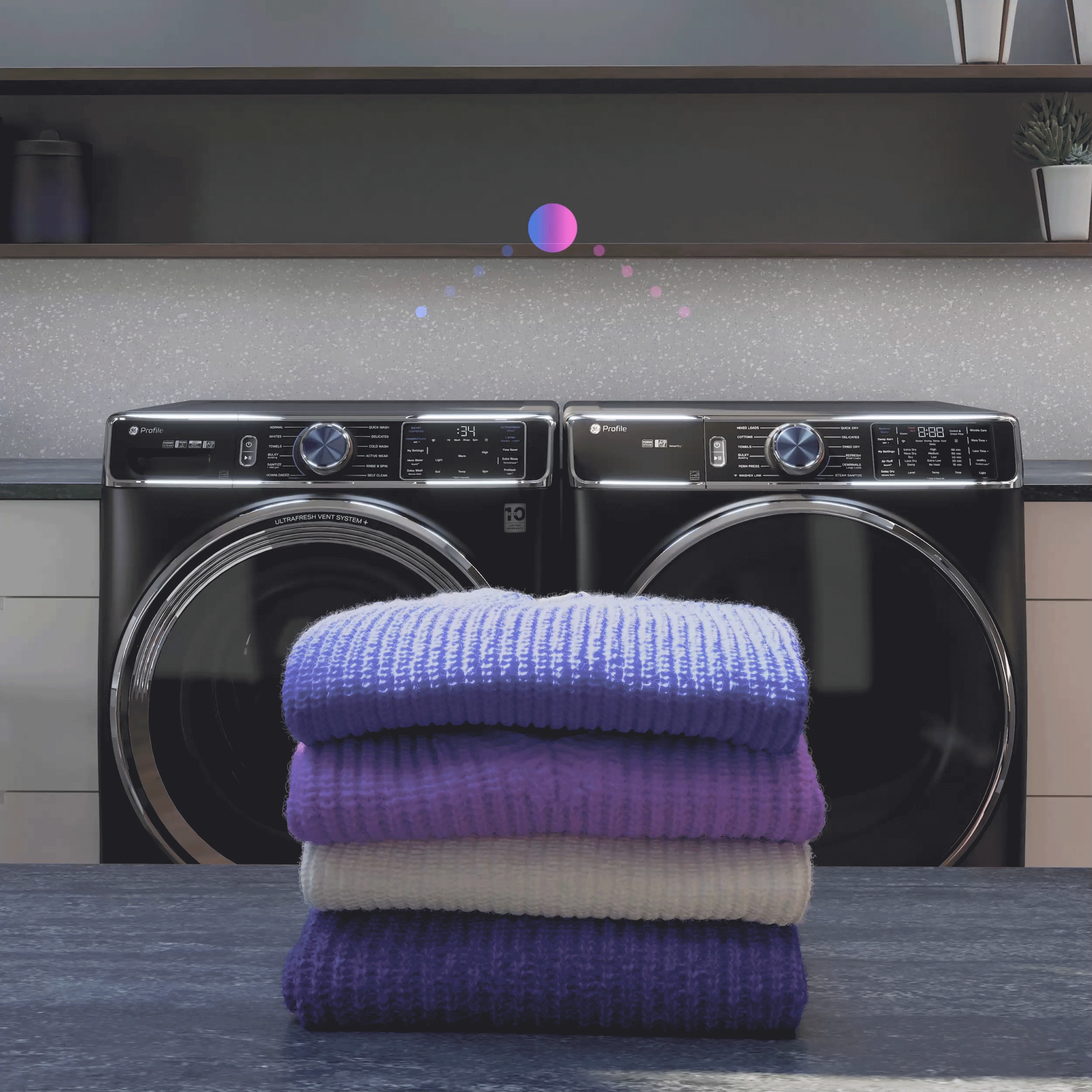 Ge Appliances PFD95ESPWGN Ge Profile&#8482; Energy Star 7.8 Cu. Ft. Capacity Smart Front Load Electric Dryer With Steam And Sanitize Cycle