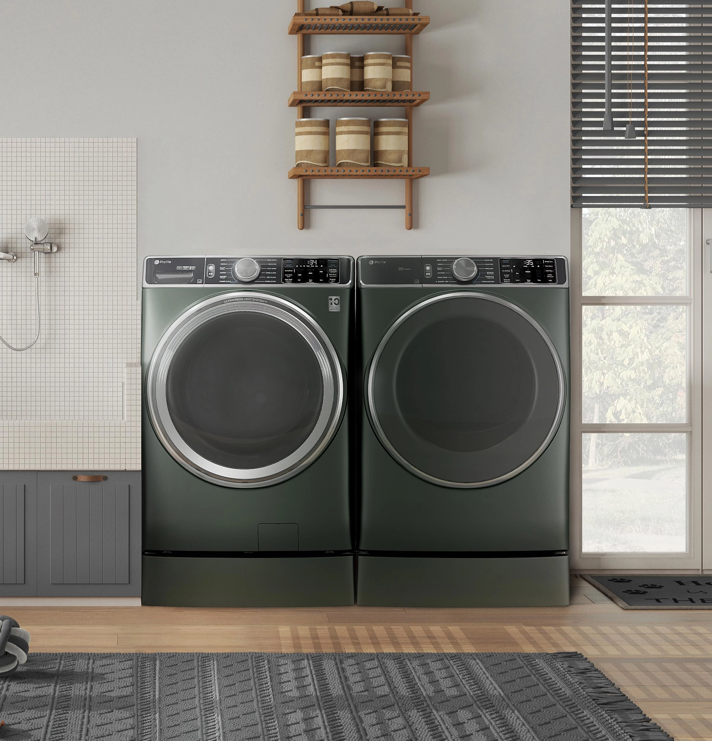 Ge Appliances PFD95GSPWGN Ge Profile&#8482; Energy Star 7.8 Cu. Ft. Capacity Smart Front Load Gas Dryer With Steam And Sanitize Cycle