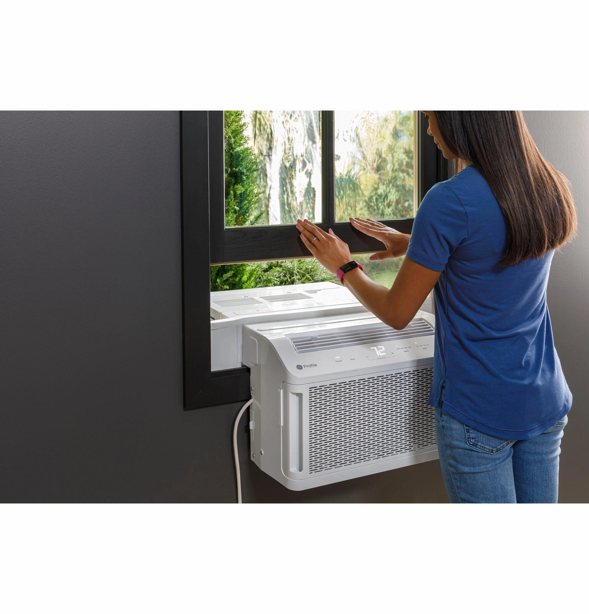 Ge Appliances PHNT10CC Ge Profile Clearview&#8482; 10,300 Btu Inverter Smart Ultra Quiet Window Air Conditioner For Medium Rooms Up To 450 Sq. Ft.
