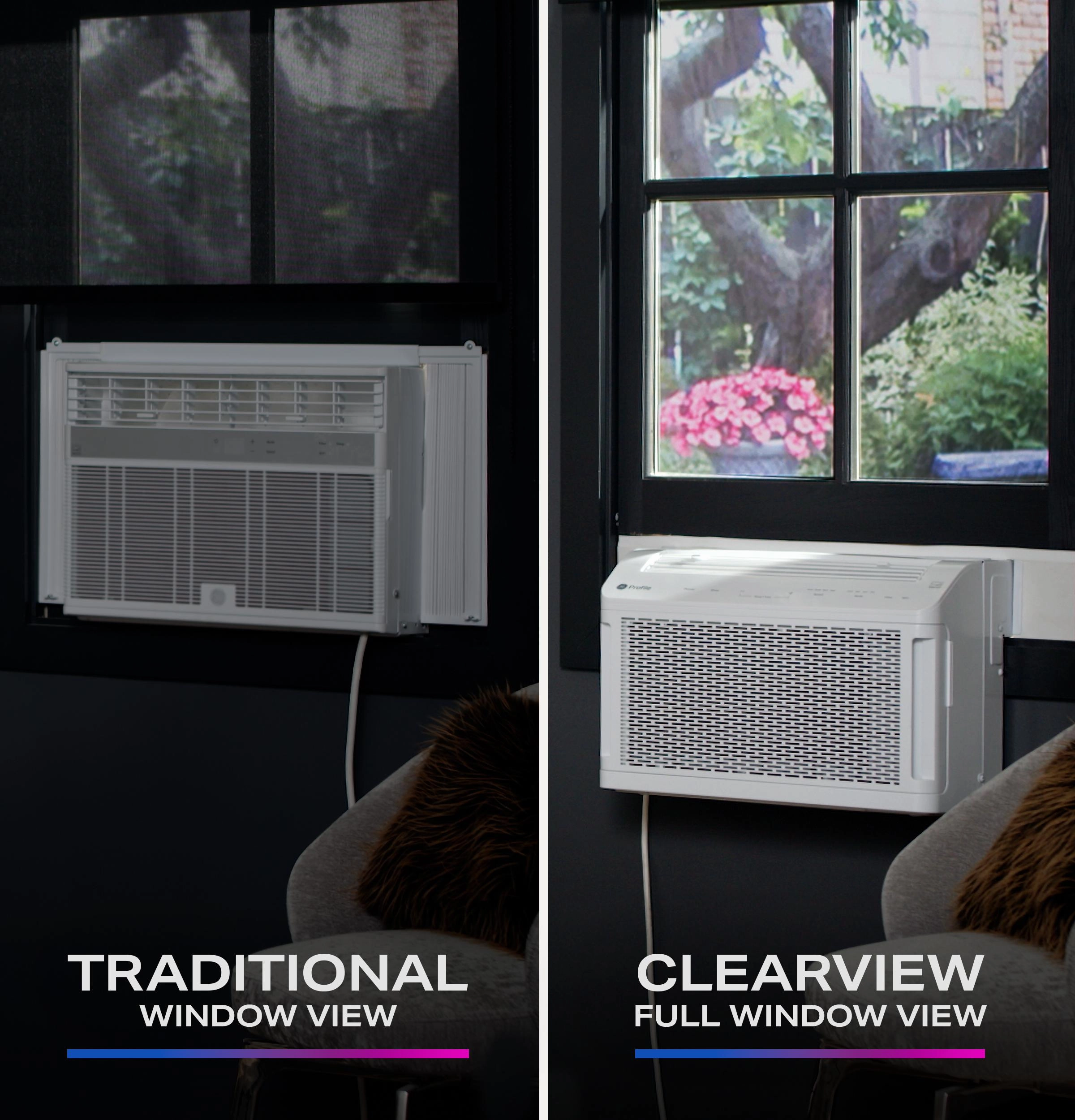 Ge Appliances PHNT10CC Ge Profile Clearview&#8482; 10,300 Btu Inverter Smart Ultra Quiet Window Air Conditioner For Medium Rooms Up To 450 Sq. Ft.