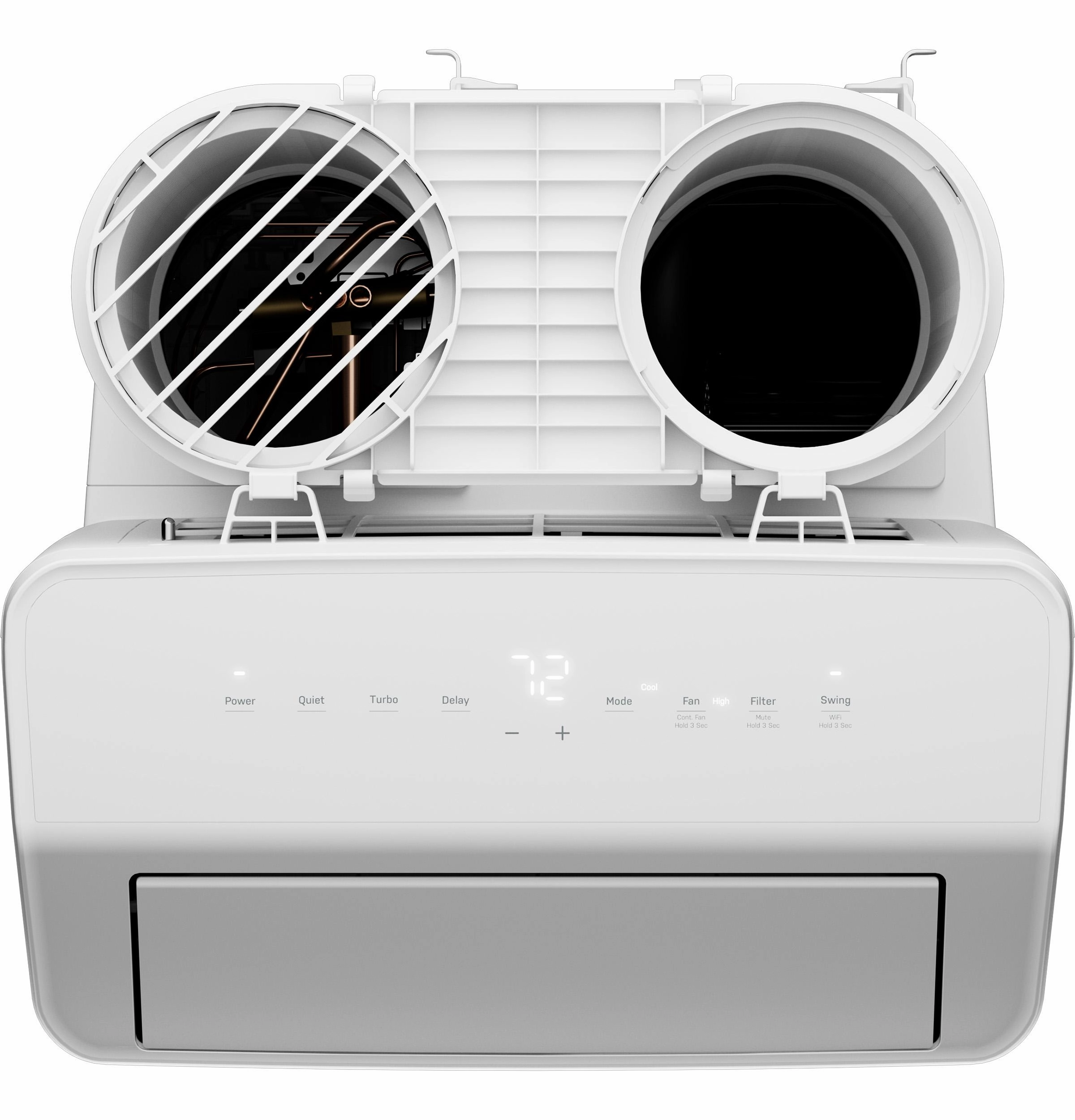Ge Appliances PPHV10WWF Ge Profile 10,000 Btu Dual-Hose, Inverter Portable Air Conditioner With Dehumidifier And Remote, White