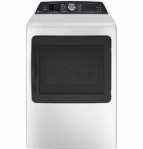 Ge Appliances PTD70EBSTWS Ge Profile&#8482; 7.4 Cu. Ft. Capacity Smart Aluminized Alloy Drum Electric Dryer With Sanitize Cycle And Sensor Dry