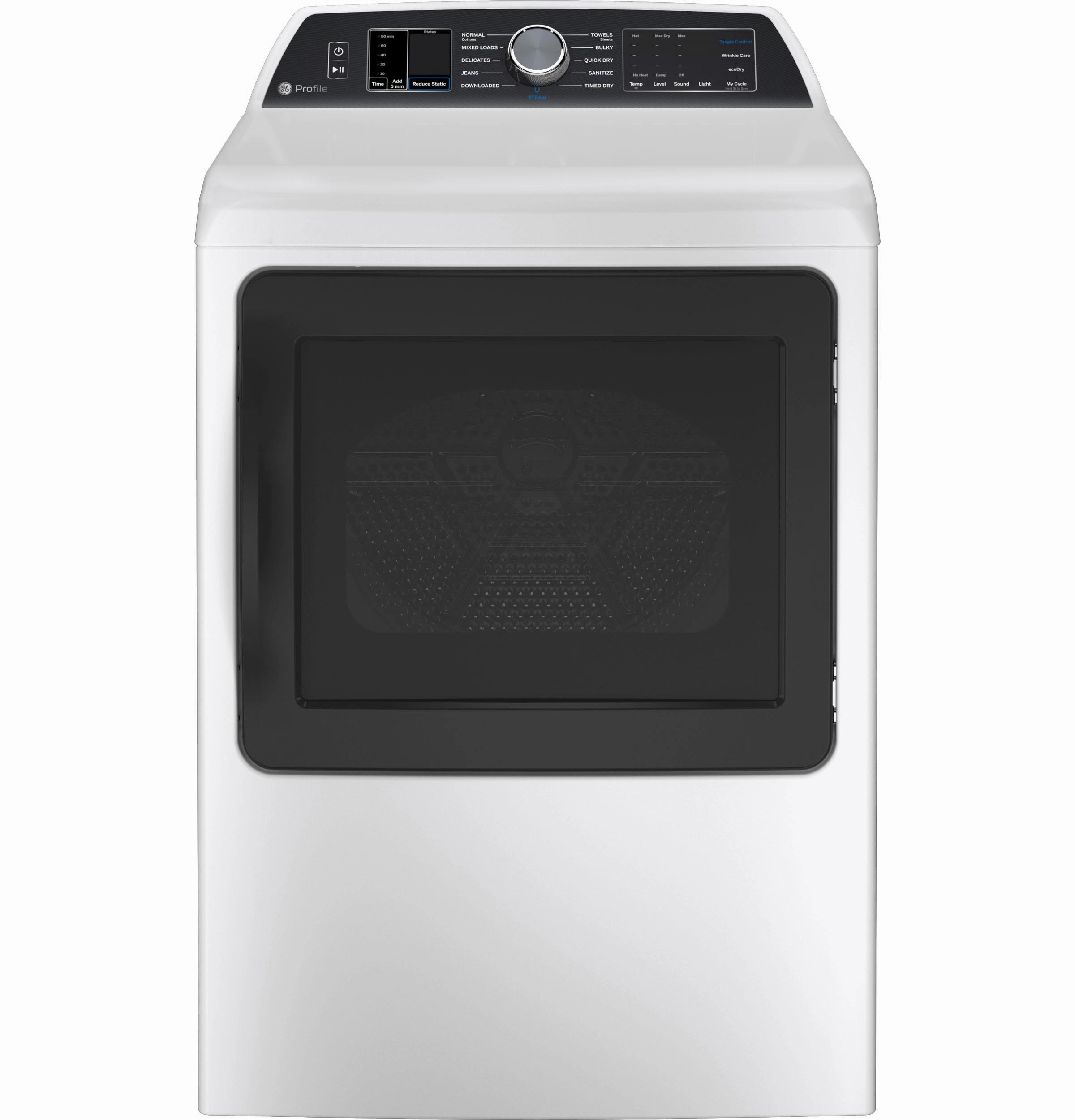 Ge Appliances PTD70GBSTWS Ge Profile&#8482; 7.4 Cu. Ft. Capacity Smart Aluminized Alloy Drum Gas Dryer With Sanitize Cycle And Sensor Dry