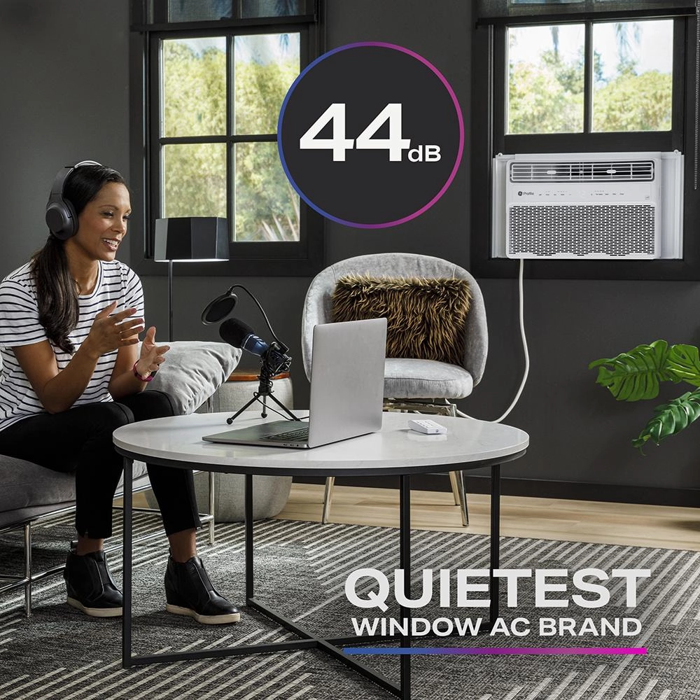 Ge Appliances PWDV12WWF Ge Profile&#8482; Energy Star 12,000 Btu Inverter Smart Ultra Quiet Window Air Conditioner For Large Rooms Up To 550 Sq. Ft.