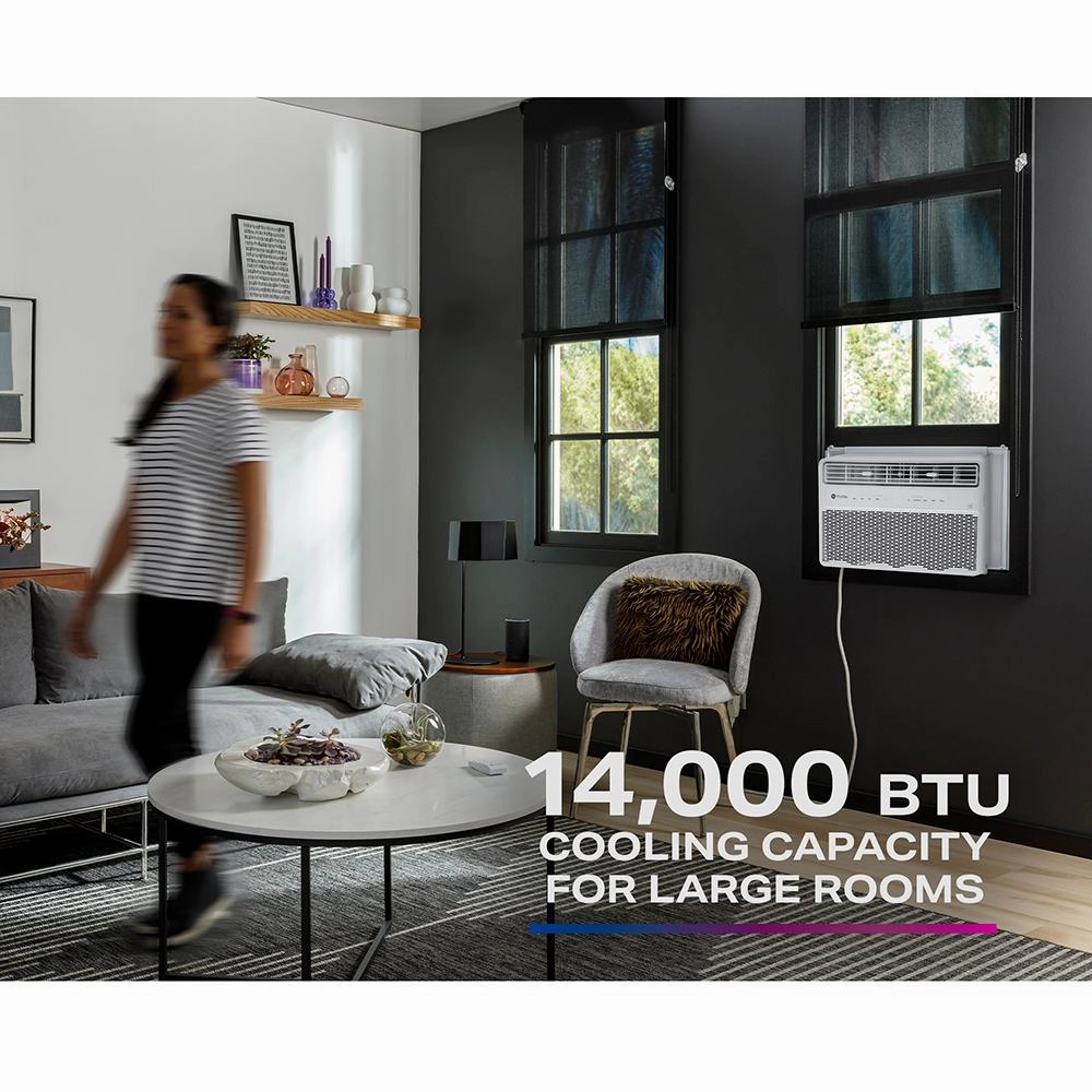 Ge Appliances PWDV14WWF Ge Profile&#8482; Energy Star 14,000 Btu Inverter Smart Ultra Quiet Window Air Conditioner For Large Rooms Up To 700 Sq. Ft.
