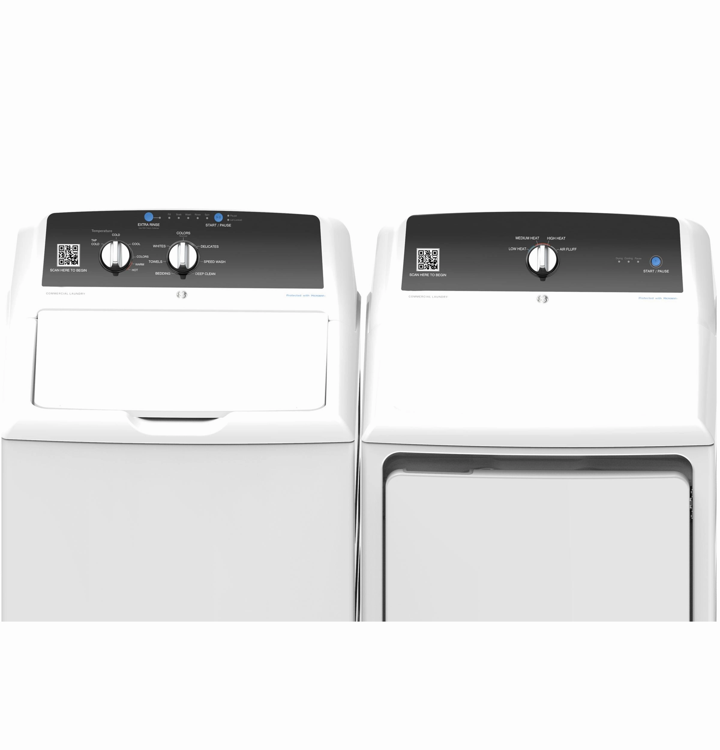Ge Appliances VTD52EASRWB Ge 7.4 Cu. Ft. Capacity Aluminized Alloy Drum Commercial Electric Dryer With Sensor Dry
