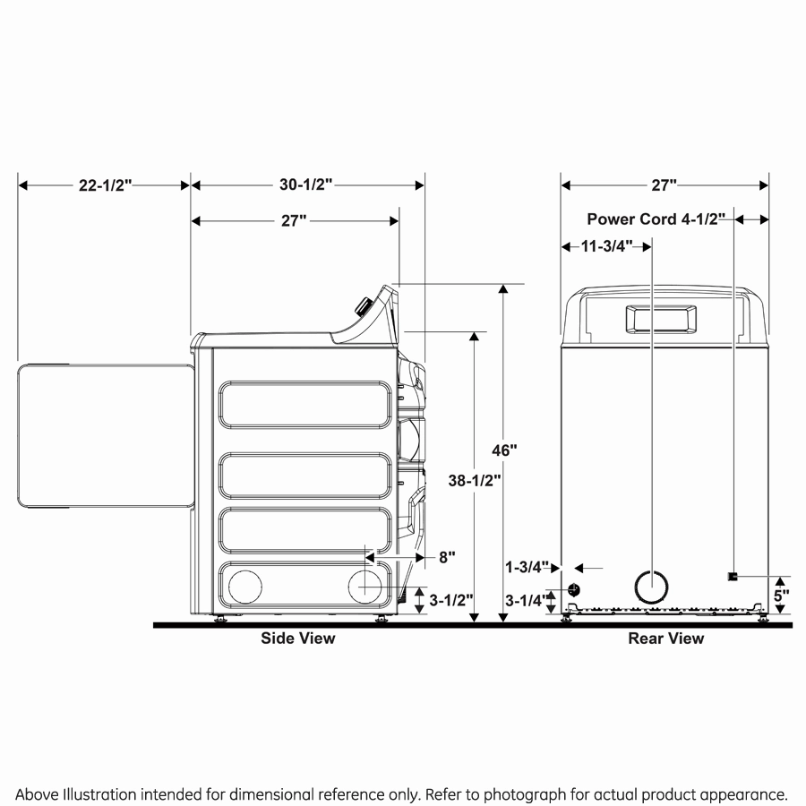 Ge Appliances VTD52EASRWB Ge 7.4 Cu. Ft. Capacity Aluminized Alloy Drum Commercial Electric Dryer With Sensor Dry
