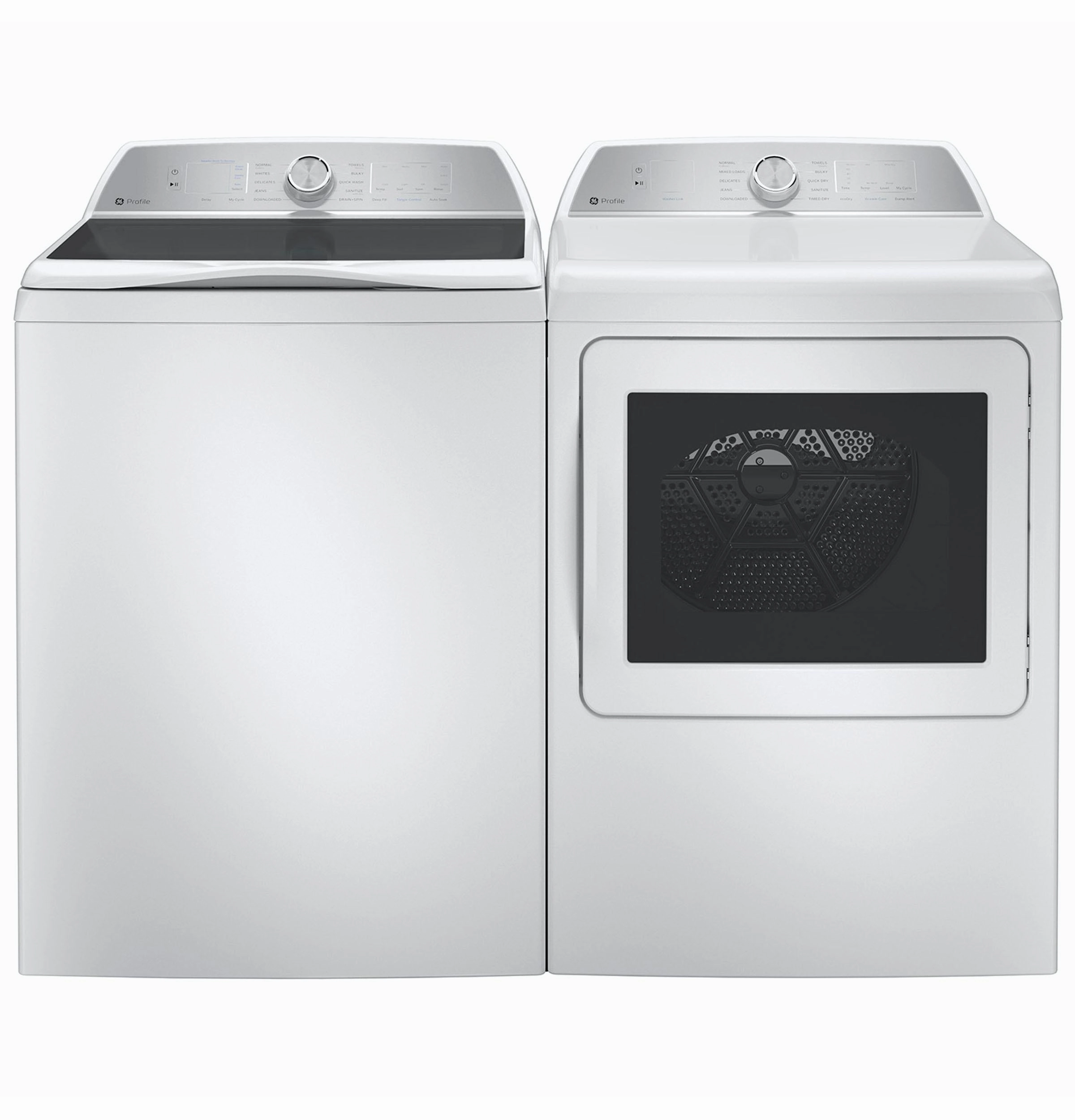 GE Profile(TM) ENERGY STAR(R) 7.4 cu. ft. Capacity aluminized alloy drum Gas Dryer with Sanitize Cycle and Sensor Dry - (PTD60GBSRWS)