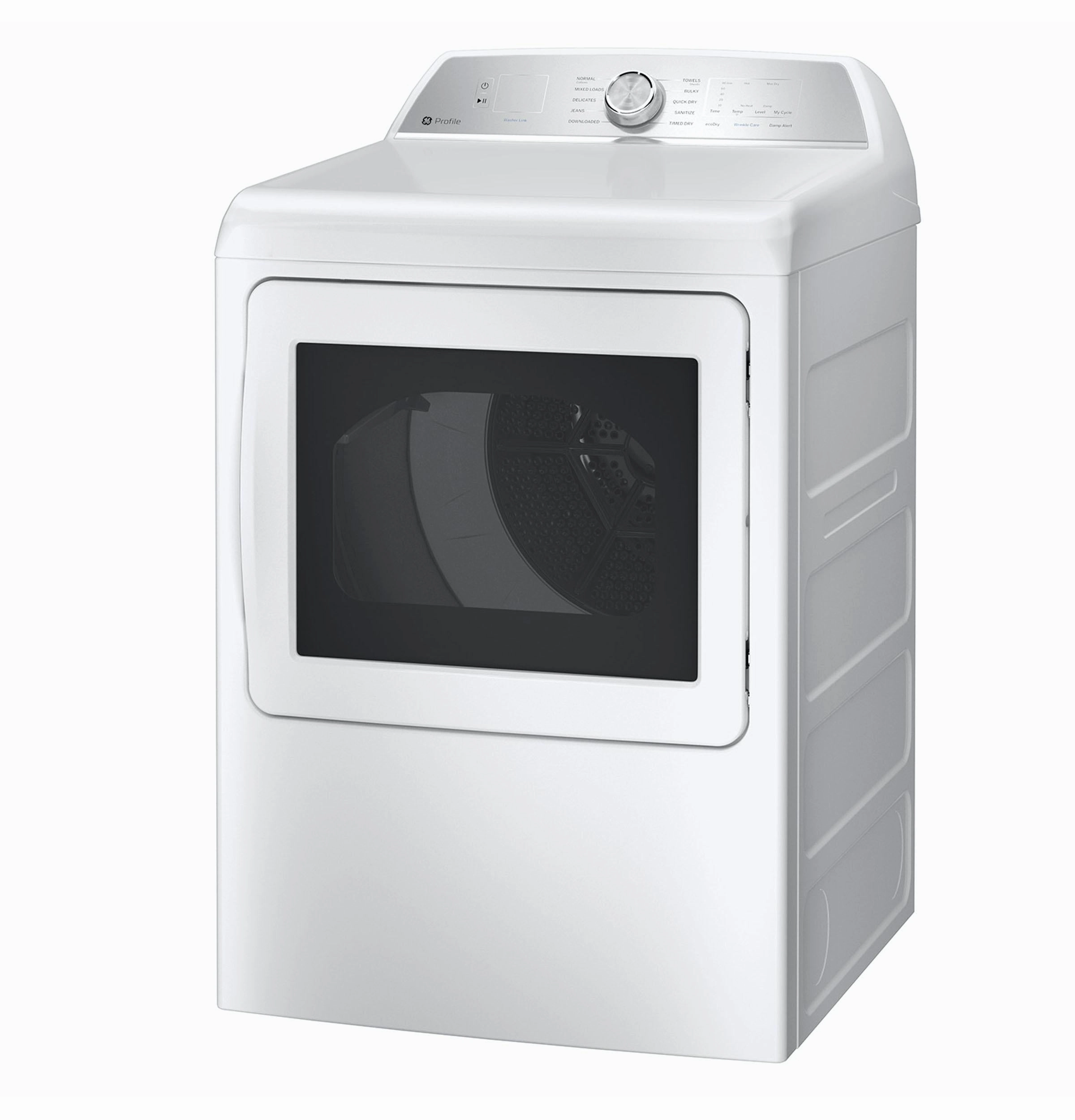 GE Profile(TM) ENERGY STAR(R) 7.4 cu. ft. Capacity aluminized alloy drum Gas Dryer with Sanitize Cycle and Sensor Dry - (PTD60GBSRWS)