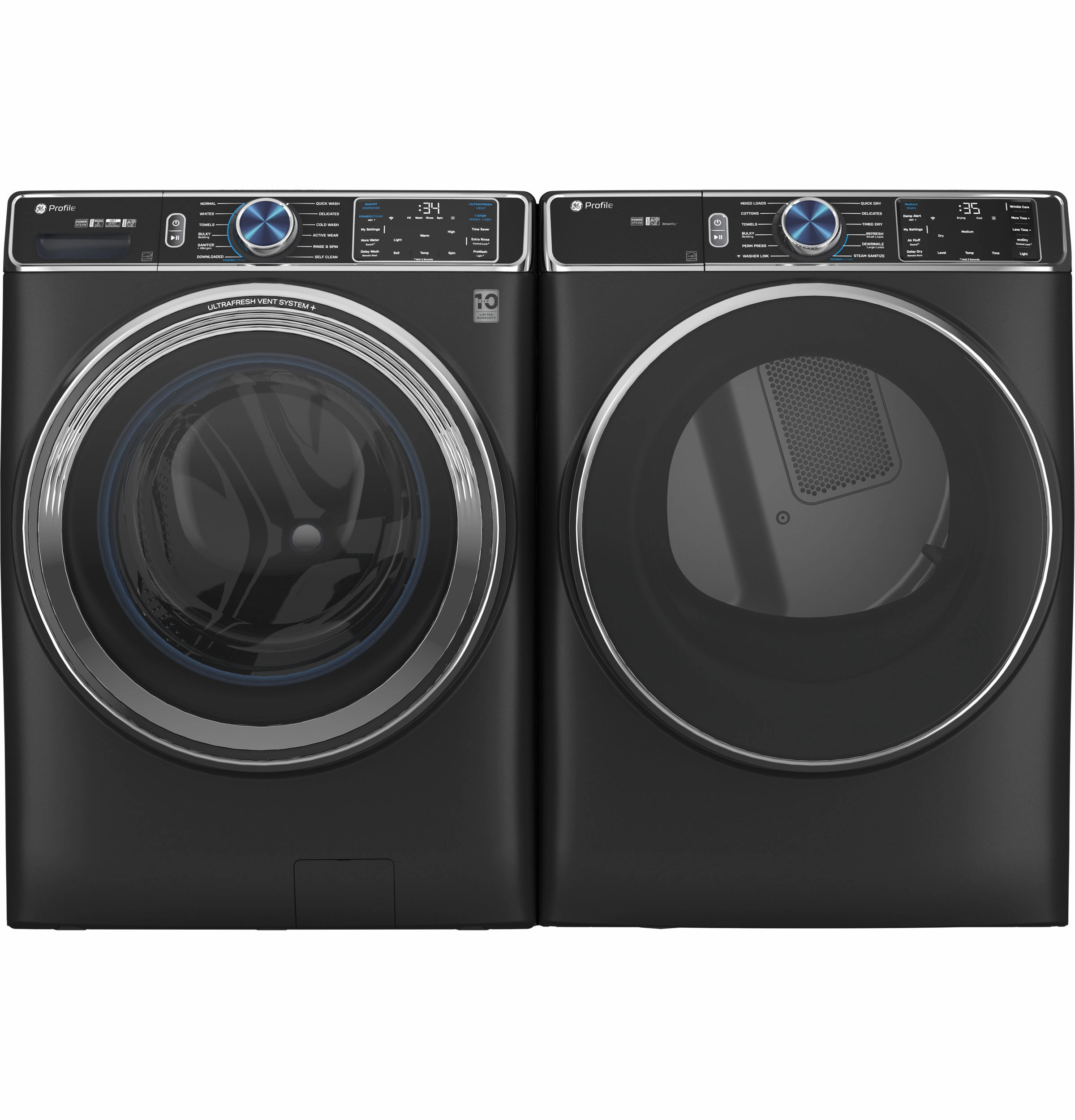 GE Profile(TM) ENERGY STAR(R) 7.8 cu. ft. Capacity Smart Front Load Electric Dryer with Steam and Sanitize Cycle - (PFD95ESPTDS)