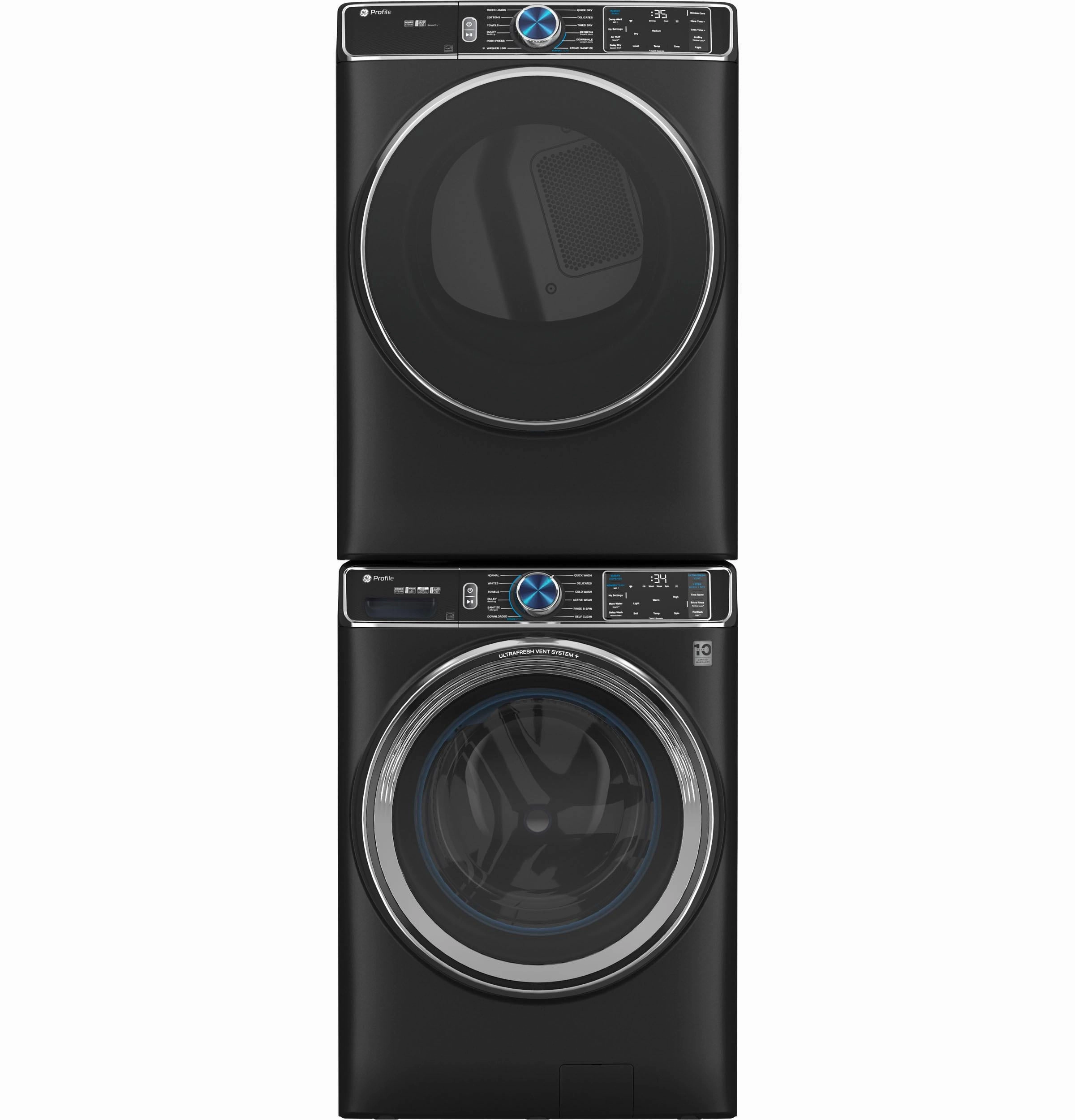 GE Profile(TM) ENERGY STAR(R) 7.8 cu. ft. Capacity Smart Front Load Gas Dryer with Steam and Sanitize Cycle - (PFD95GSPTDS)