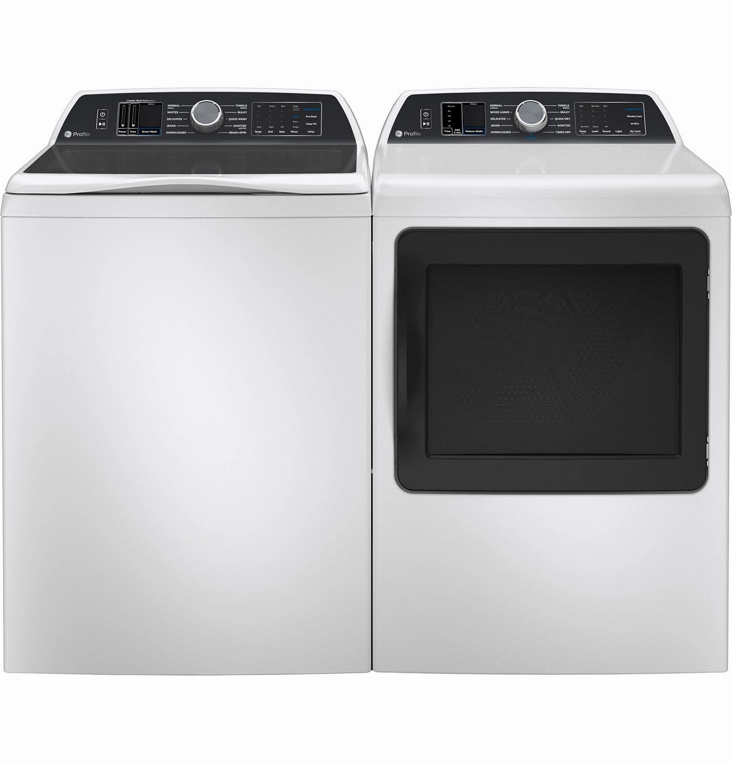 GE Profile White Electric Dryer with Sanitize Cycle(7.4 Cu. Ft) - PTD70EBMTWS