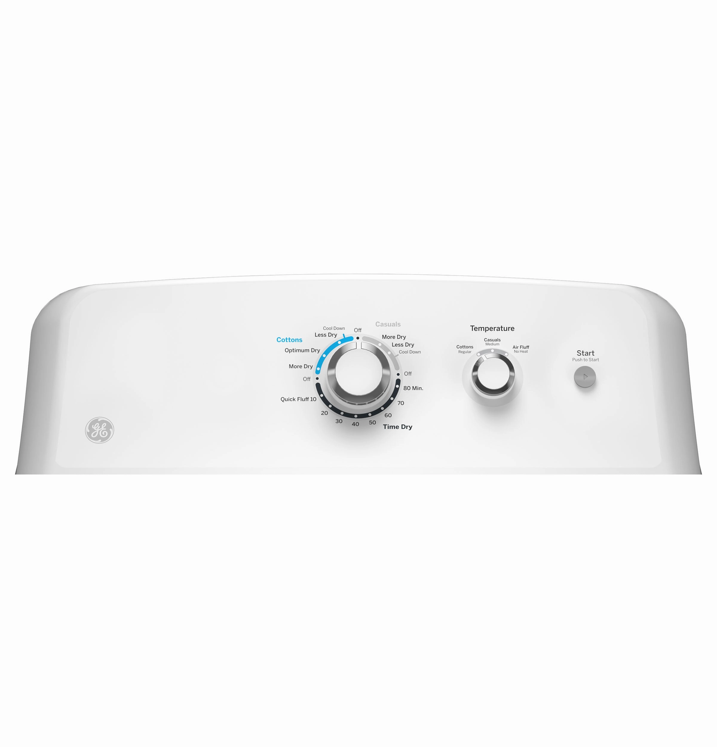GE(R) 6.2 cu. ft. Capacity aluminized alloy drum Electric Dryer - (GTX33EASKWW)