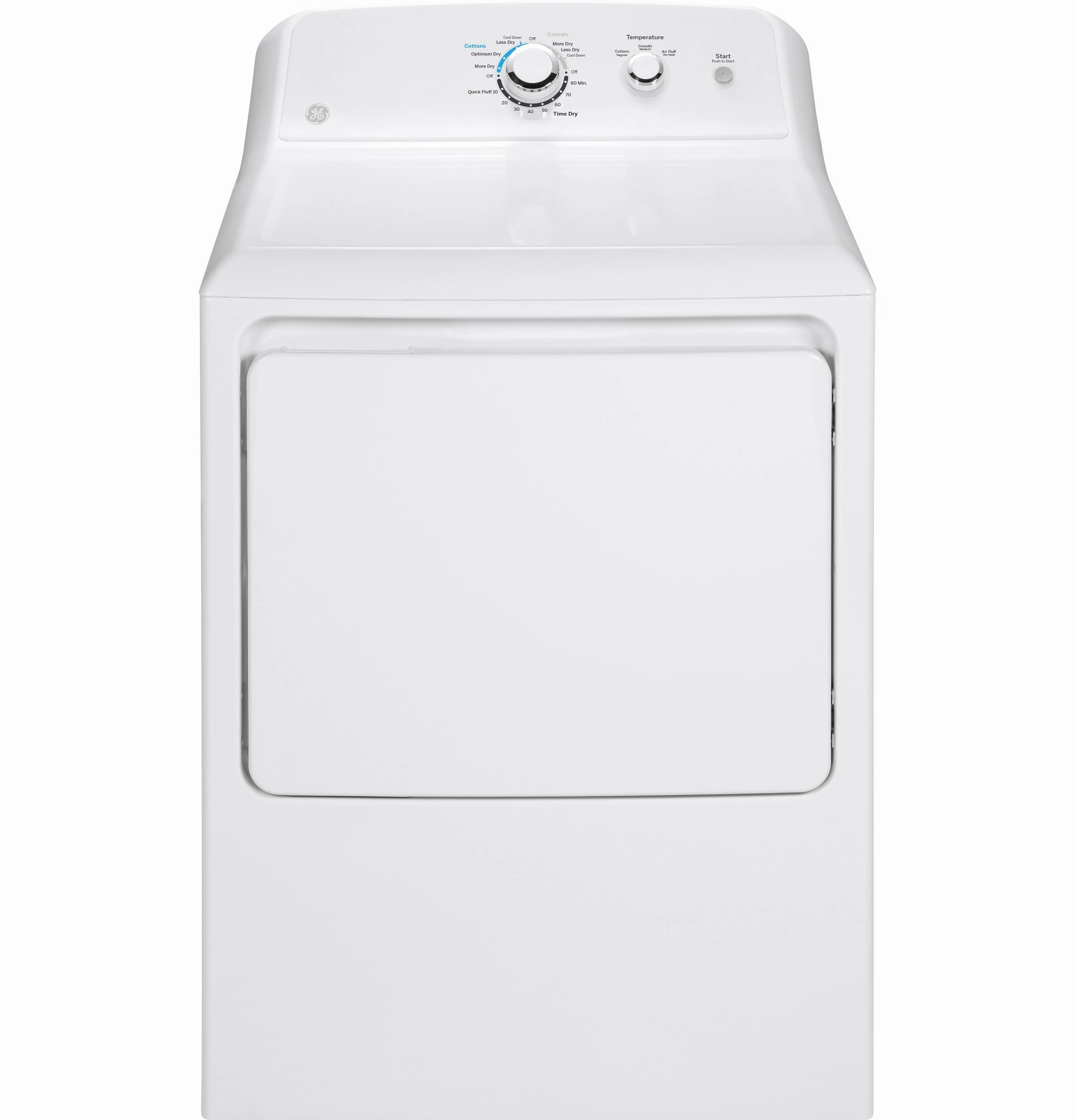 GE(R) 7.2 cu. ft. Capacity aluminized alloy drum Electric Dryer - (GTD33EASKWW)