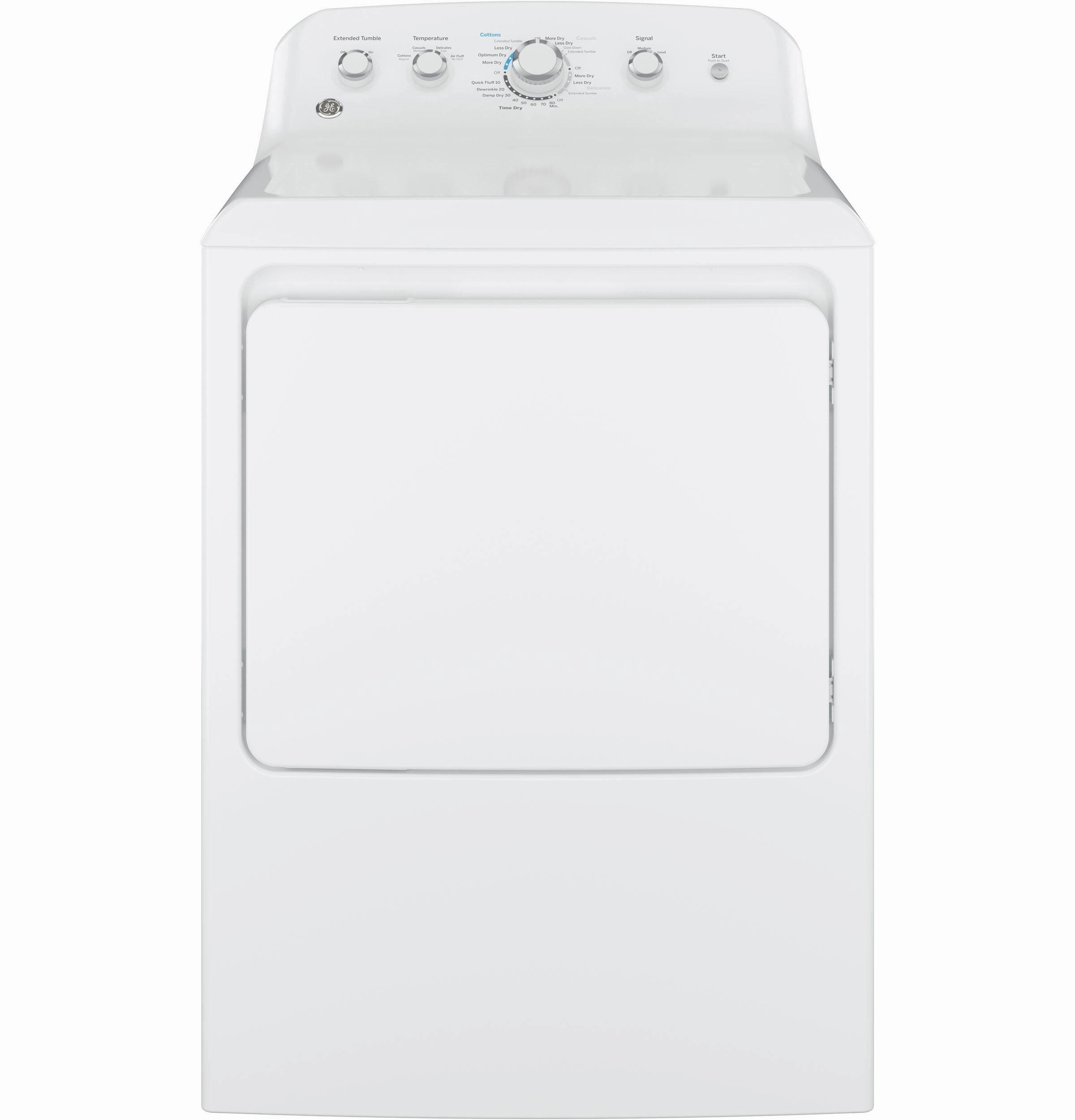 GE(R) 7.2 cu. ft. Capacity aluminized alloy drum Electric Dryer - (GTD42EASJWW)