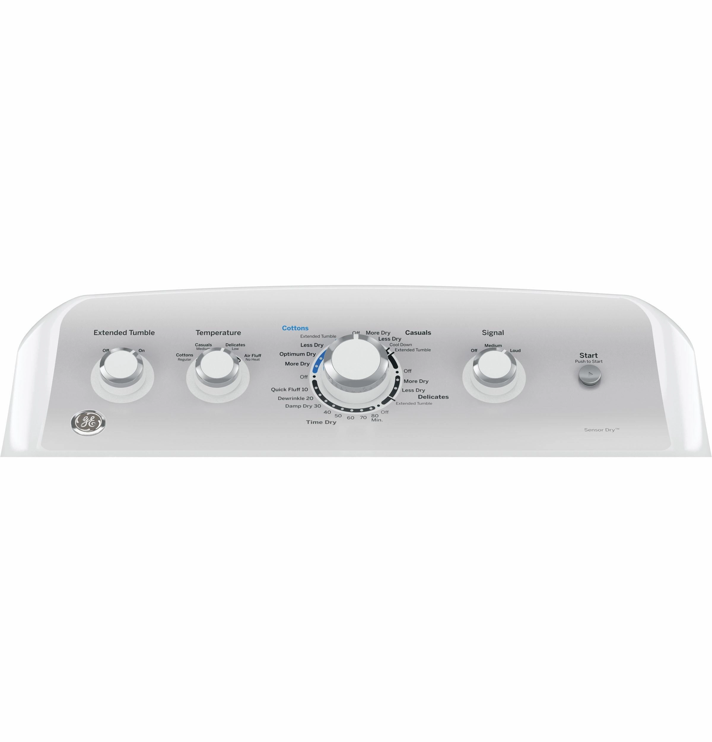 GE(R) 7.2 cu. ft. Capacity aluminized alloy drum Electric Dryer with Sensor Dry - (GTD45EASJWS)