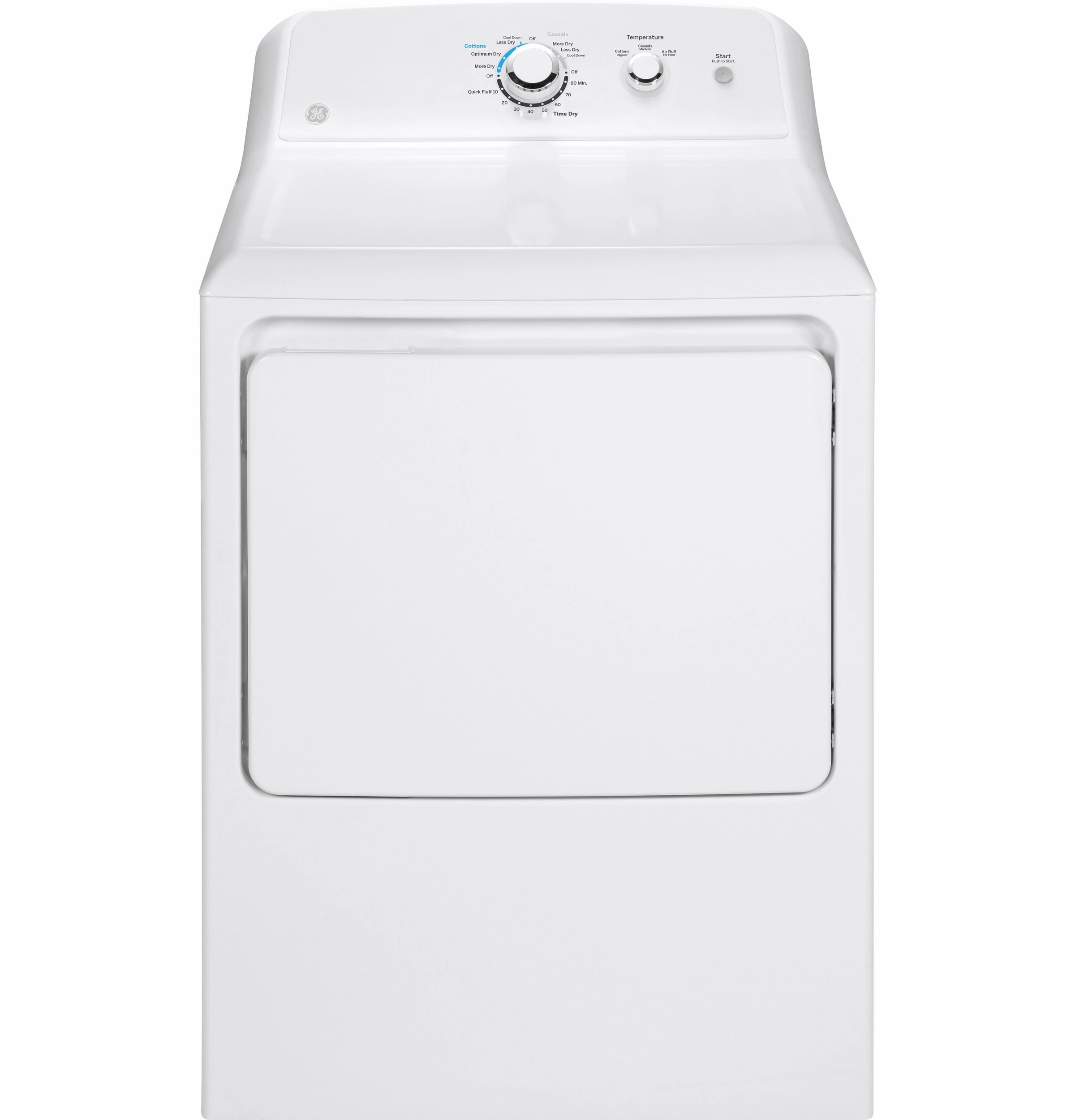 GE(R) 7.2 cu. ft. Capacity aluminized alloy drum Gas Dryer - (GTD33GASKWW)