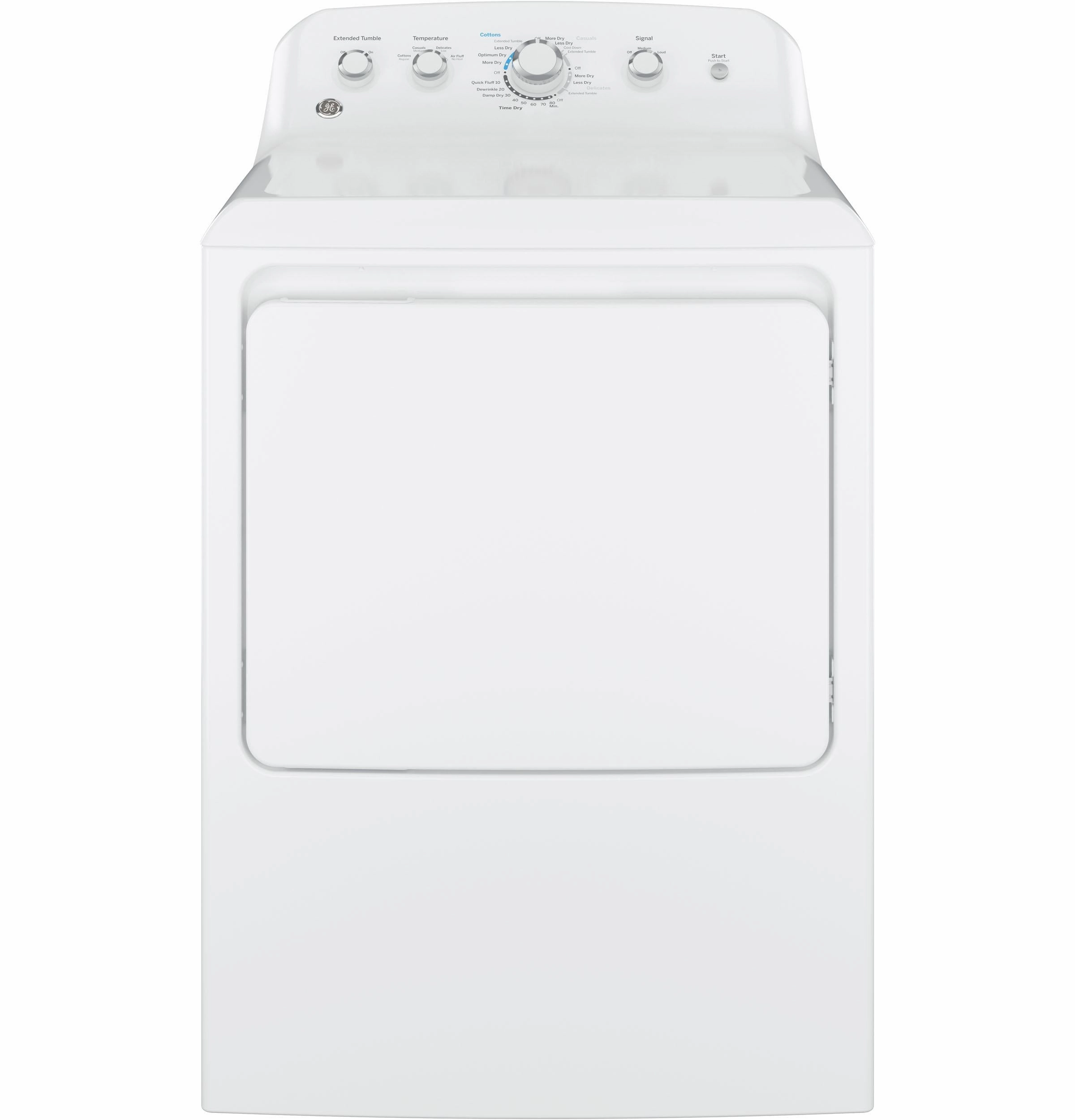 GE(R) 7.2 cu. ft. Capacity aluminized alloy drum Gas Dryer - (GTD42GASJWW)