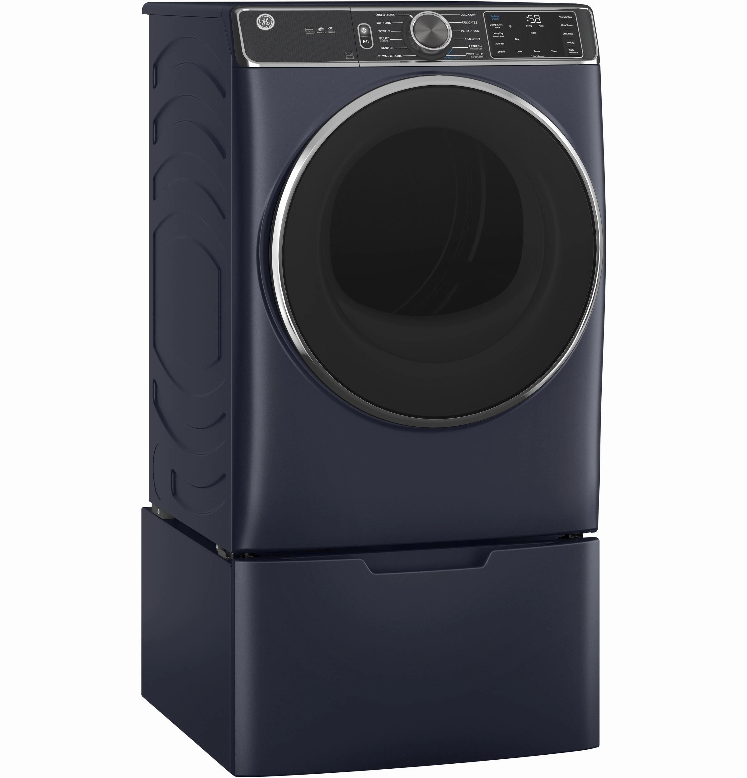 GE(R) ENERGY STAR(R) 7.8 cu. ft. Capacity Smart Front Load Electric Dryer with Steam and Sanitize Cycle - (GFD85ESPNRS)