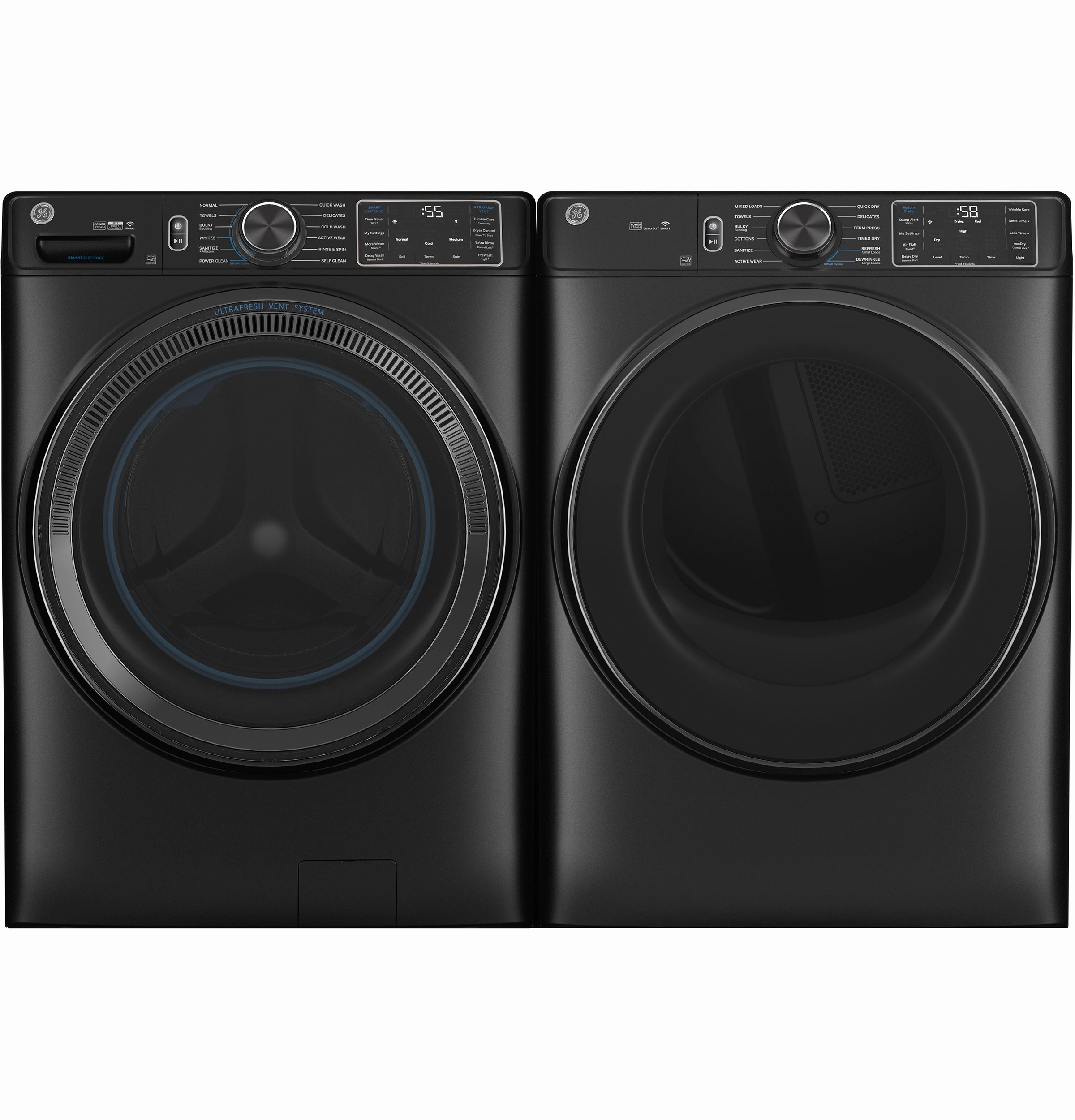GE(R) ENERGY STAR(R) 7.8 cu. ft. Capacity Smart Front Load Gas Dryer with Steam and Sanitize Cycle - (GFD65GSPVDS)