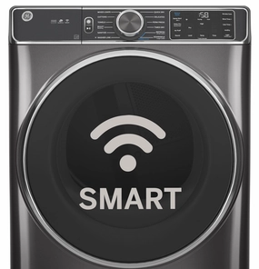 GE(R) ENERGY STAR(R) 7.8 cu. ft. Capacity Smart Front Load Gas Dryer with Steam and Sanitize Cycle - (GFD65GSSVWW)