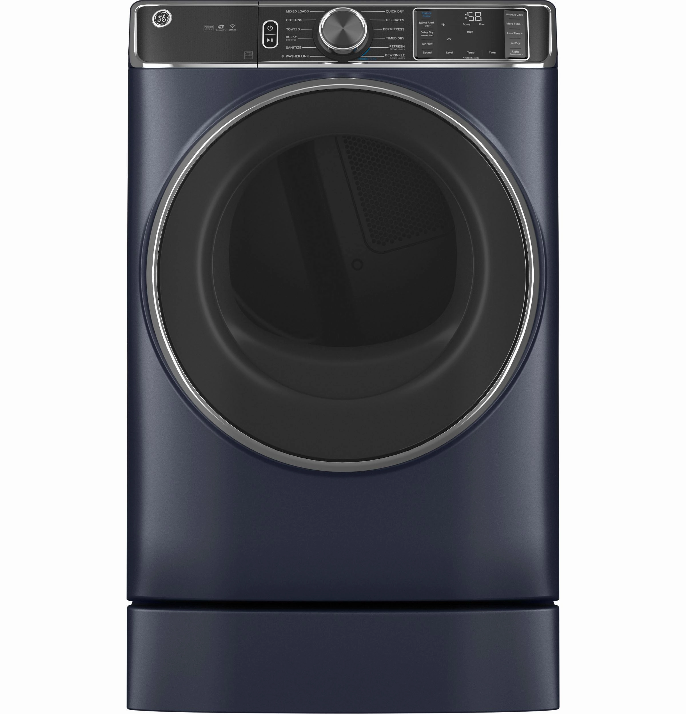 GE(R) ENERGY STAR(R) 7.8 cu. ft. Capacity Smart Front Load Gas Dryer with Steam and Sanitize Cycle - (GFD85GSPNRS)