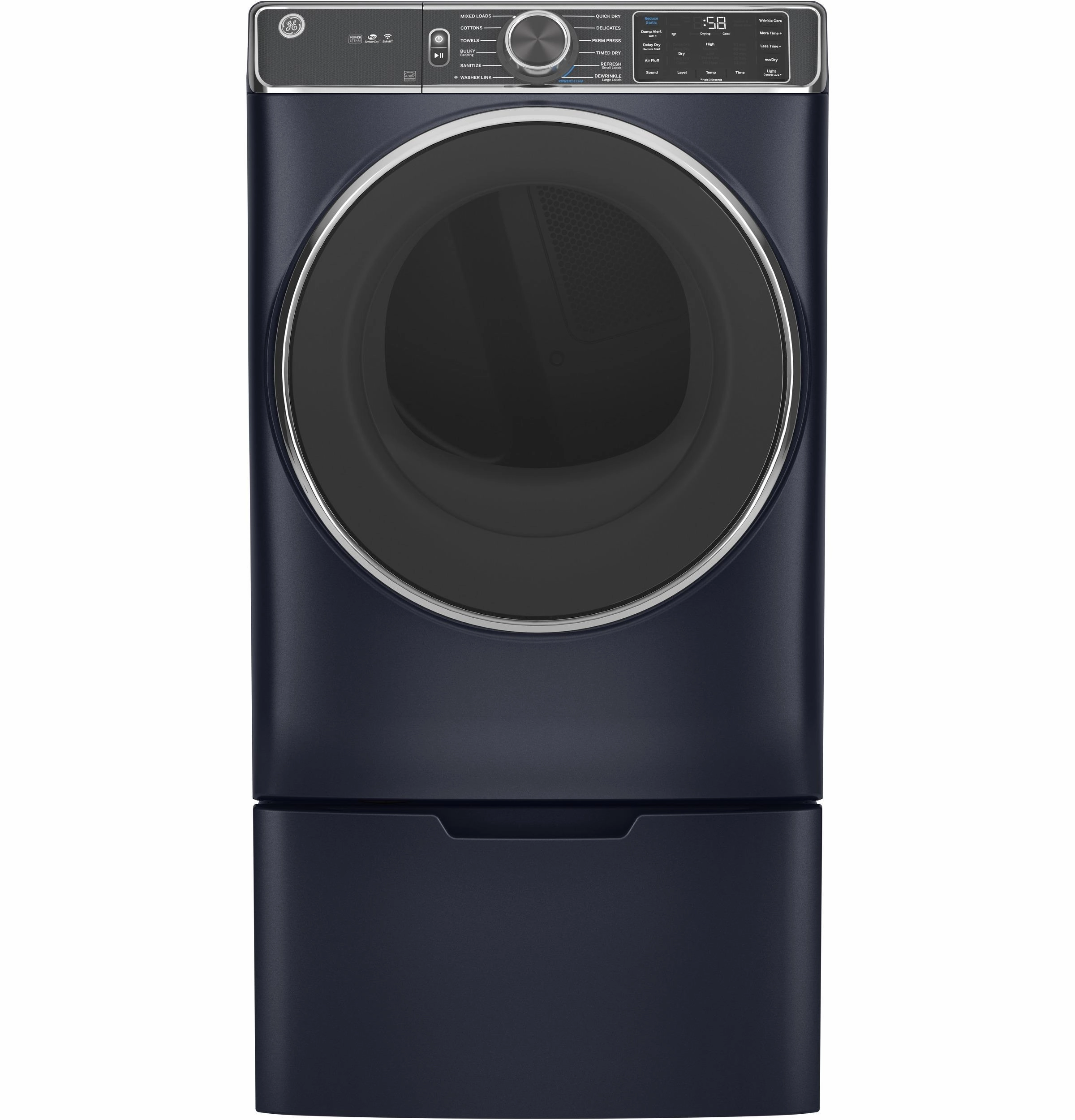 GE(R) ENERGY STAR(R) 7.8 cu. ft. Capacity Smart Front Load Gas Dryer with Steam and Sanitize Cycle - (GFD85GSPNRS)