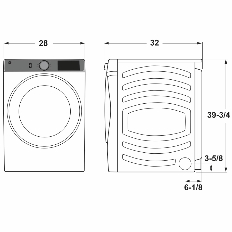 GE(R) ENERGY STAR(R) 7.8 cu. ft. Capacity Smart Front Load Gas Dryer with Steam and Sanitize Cycle - (GFD85GSSNWW)