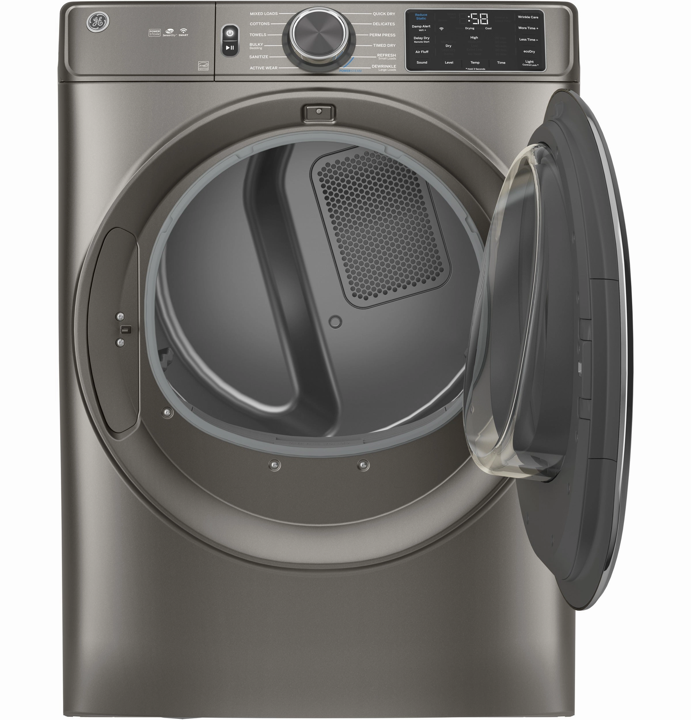 GE Satin Nickel Electric Front Load Dryer (7.8 Cu. Ft.) - GFD65ESMNSN