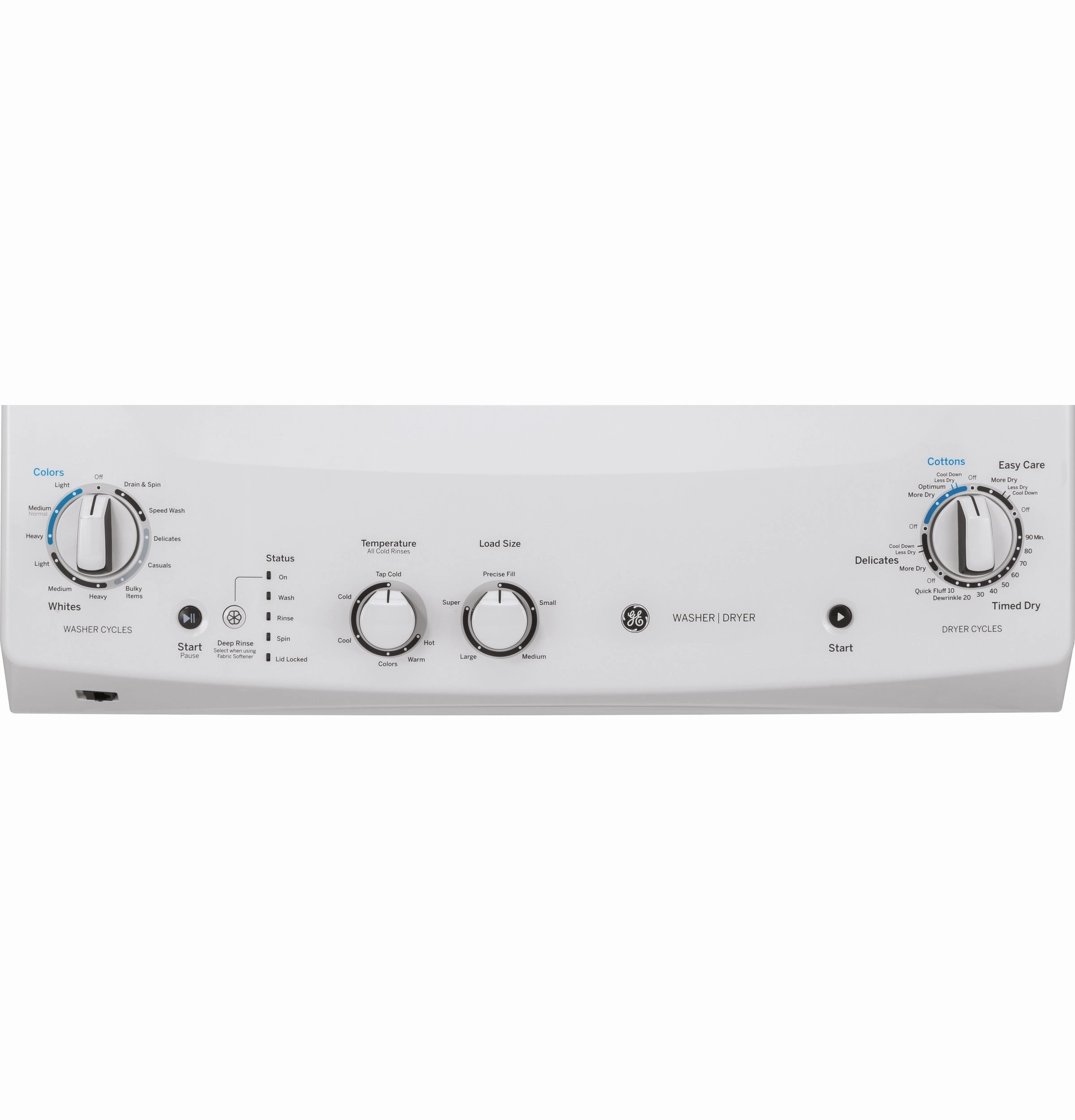 GE Unitized Spacemaker(R) 3.8 cu. ft. Capacity Washer with Stainless Steel Basket and 5.9 cu. ft. Capacity Long Vent Electric Dryer - (GUV27ESSMWW)