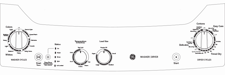 GE Unitized Spacemaker(R) 3.8 cu. ft. Capacity Washer with Stainless Steel Basket and 5.9 cu. ft. Capacity Long Vent Electric Dryer - (GUV27ESSMWW)
