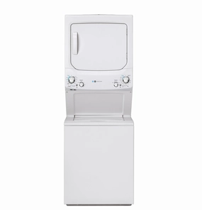 GE Unitized Spacemaker(R) ENERGY STAR(R) 3.9 cu. ft. Capacity Washer with Stainless Steel Basket and 5.9 cu. ft. Capacity Gas Dryer - (GUD27GESNWW)