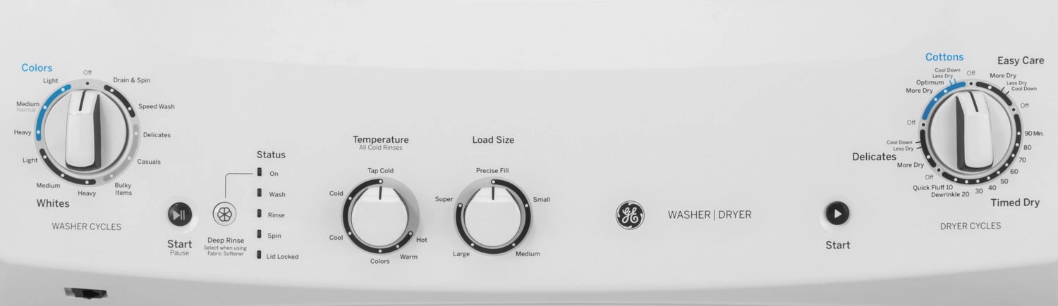 GE White Electric Laundry Centre - GUD24ESMMWW